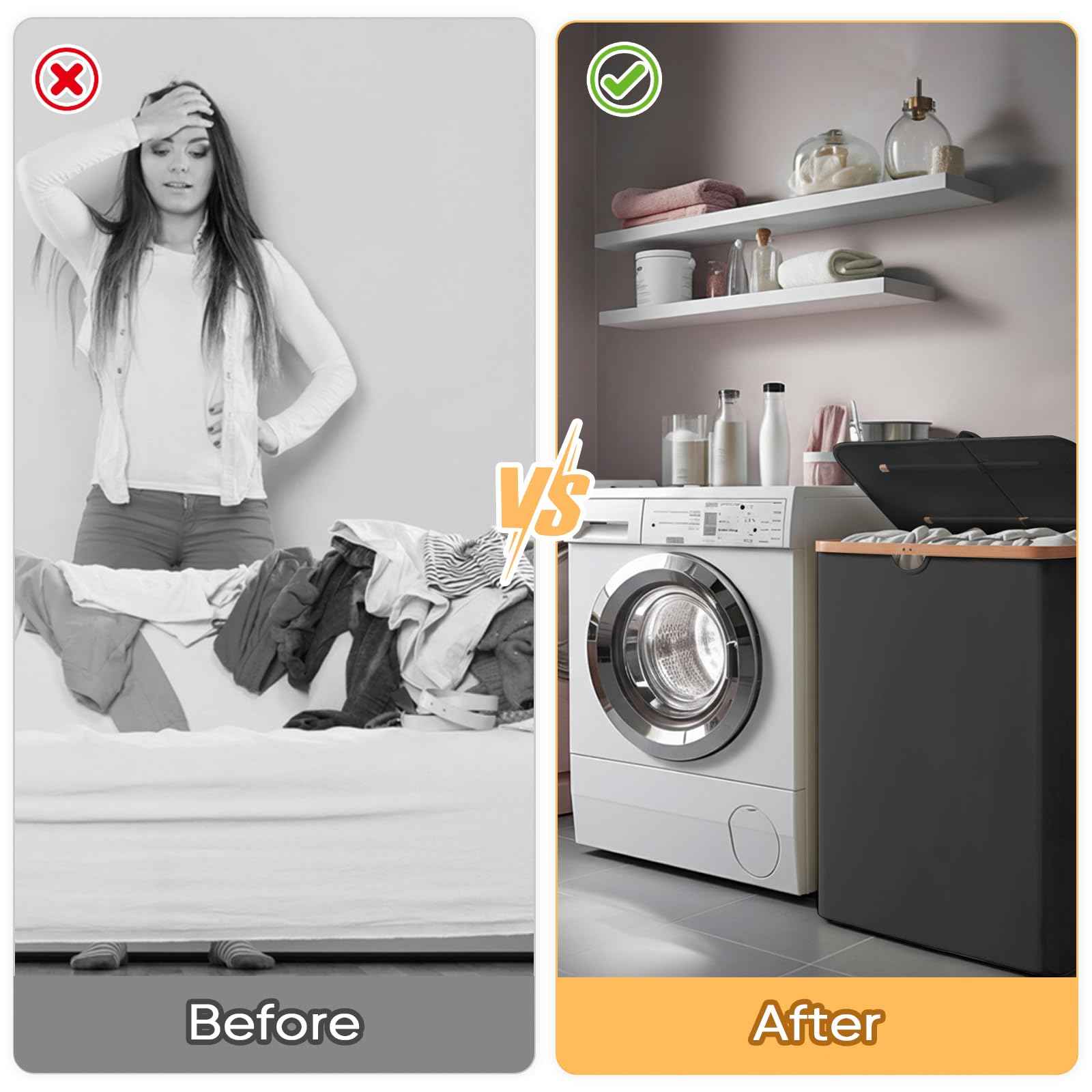 Laundry Hamper with Lid