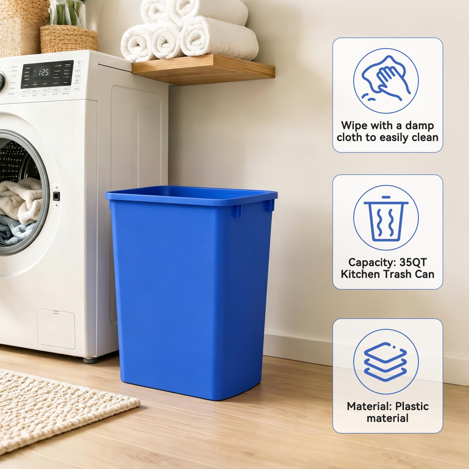 35QT Kitchen Trash Can
