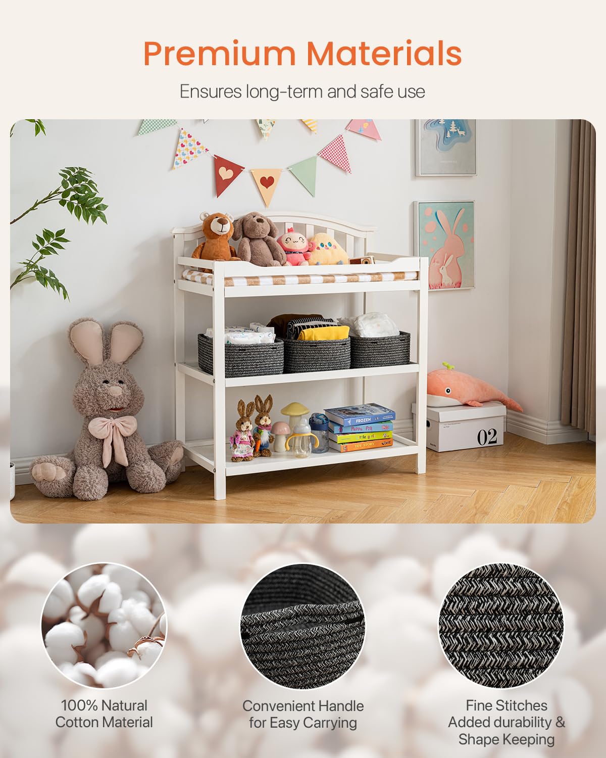 Small Woven Storage Basket for Organizing (3 Count)