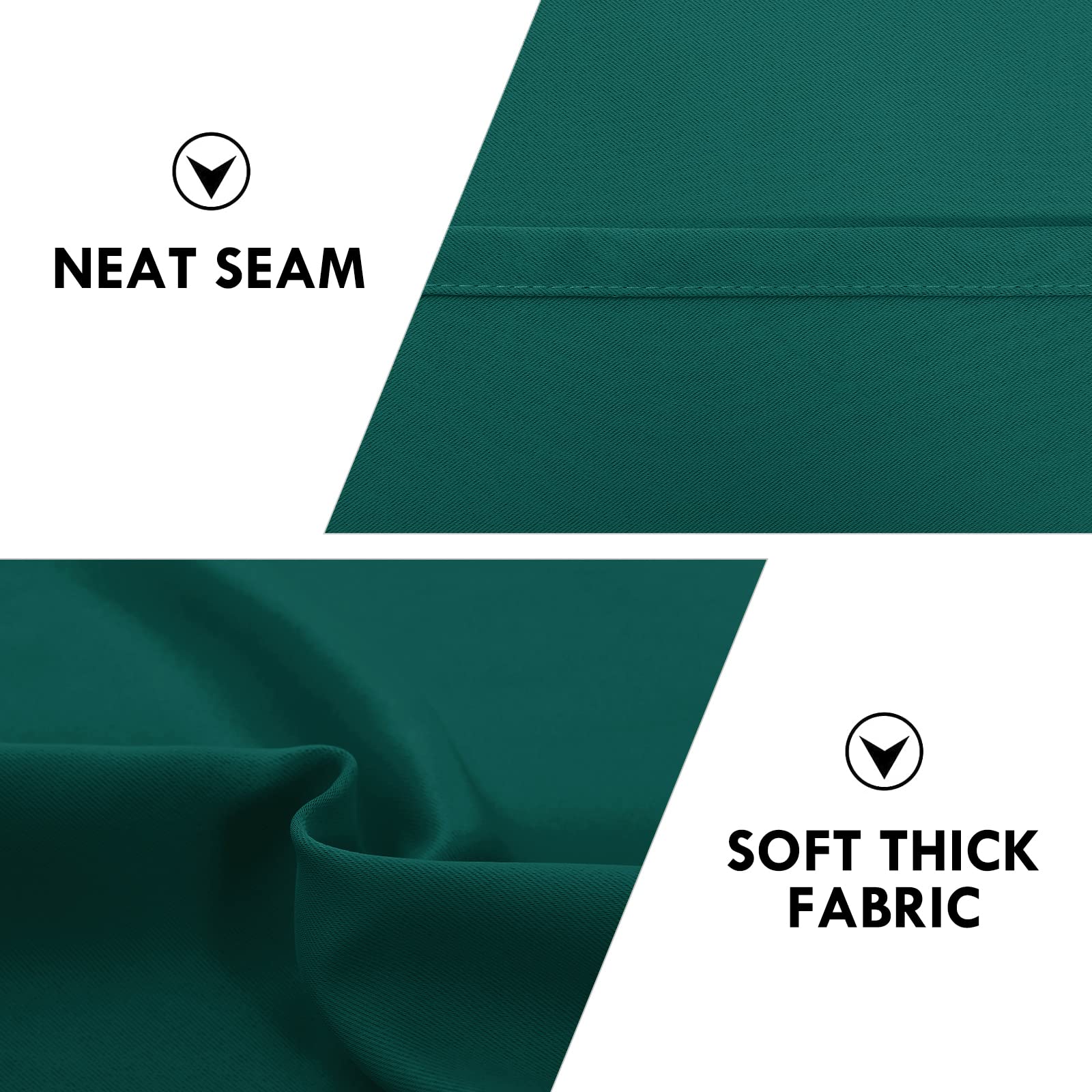 Blackout Curtains for Bedroom Living Room 42 x 63 Inch Long 2 Panels (2 Count)