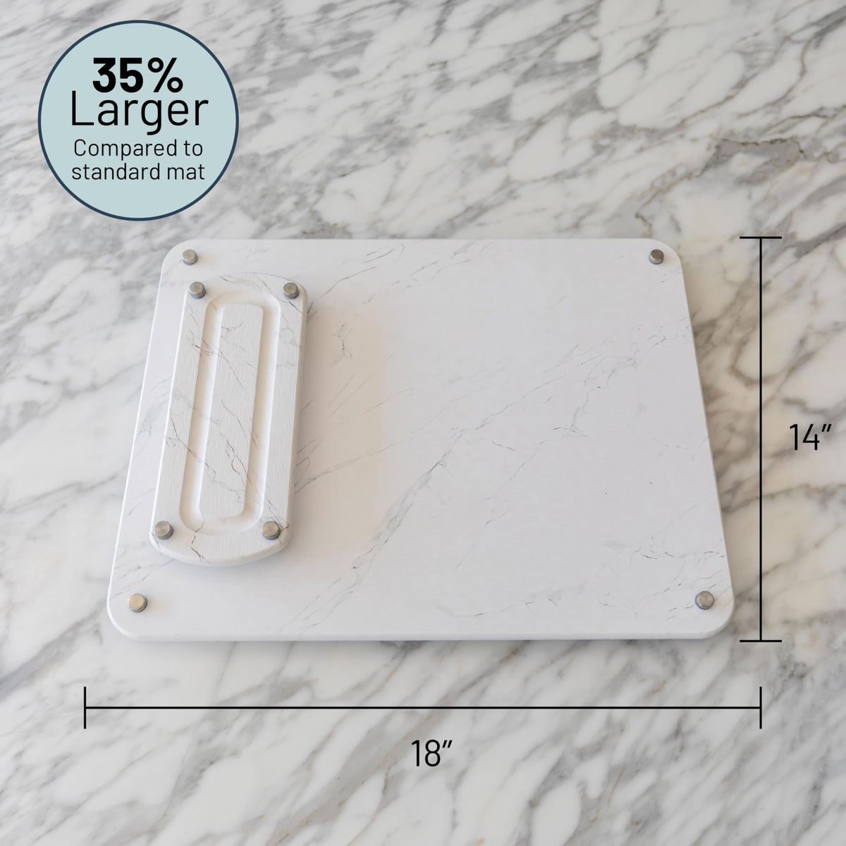 LARGE White Stone Dish Drying Mat for Kitchen Counter