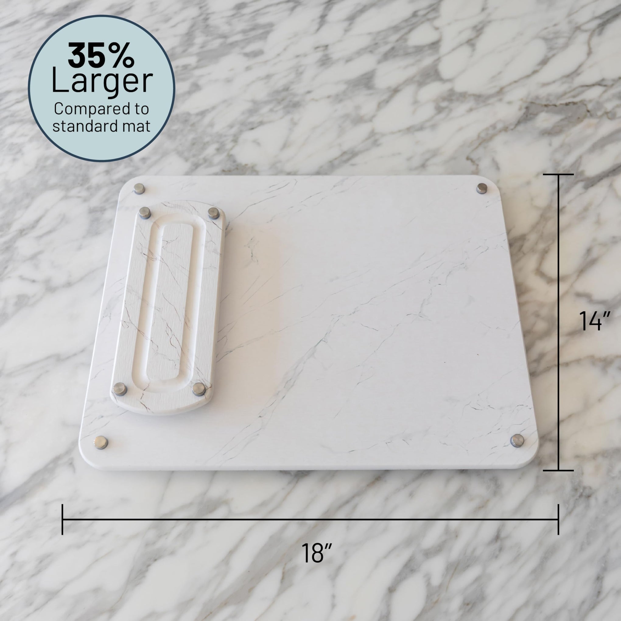 LARGE White Stone Dish Drying Mat for Kitchen Counter