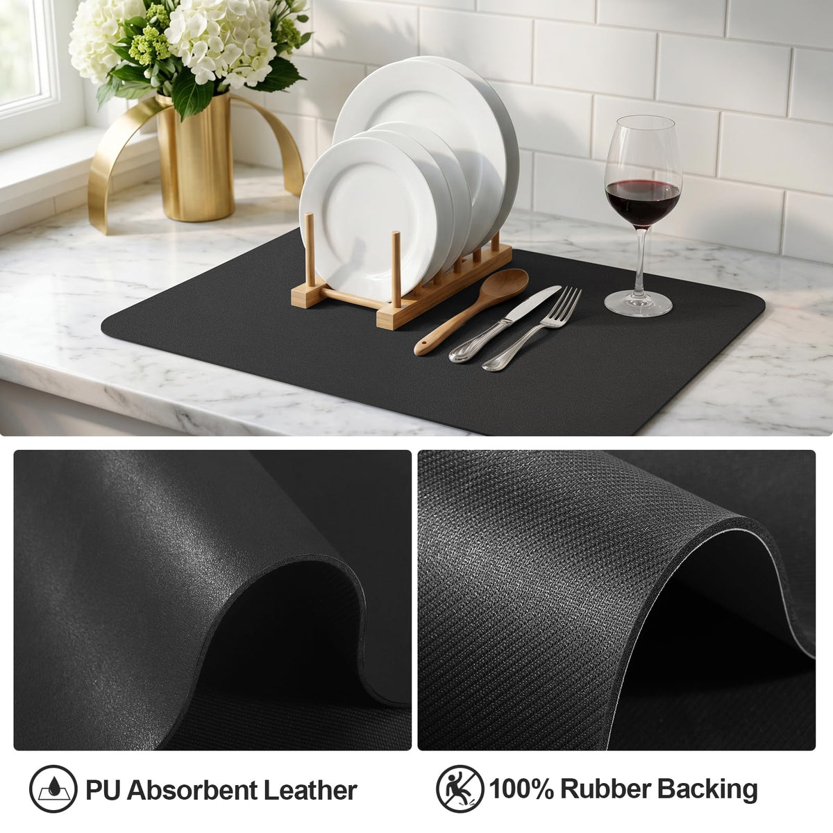 Dish Drying Mat for Kitchen Counter