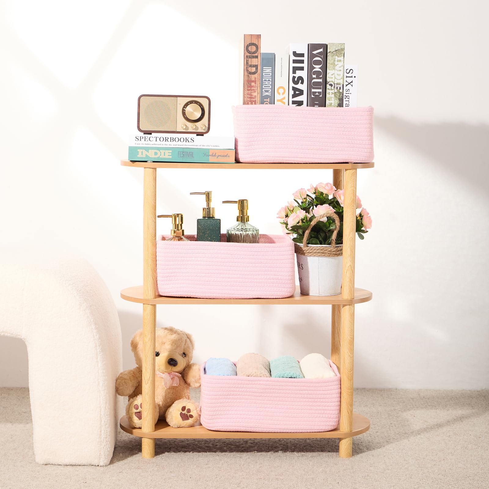 Small Storage Baskets for Organizing (3 Count)