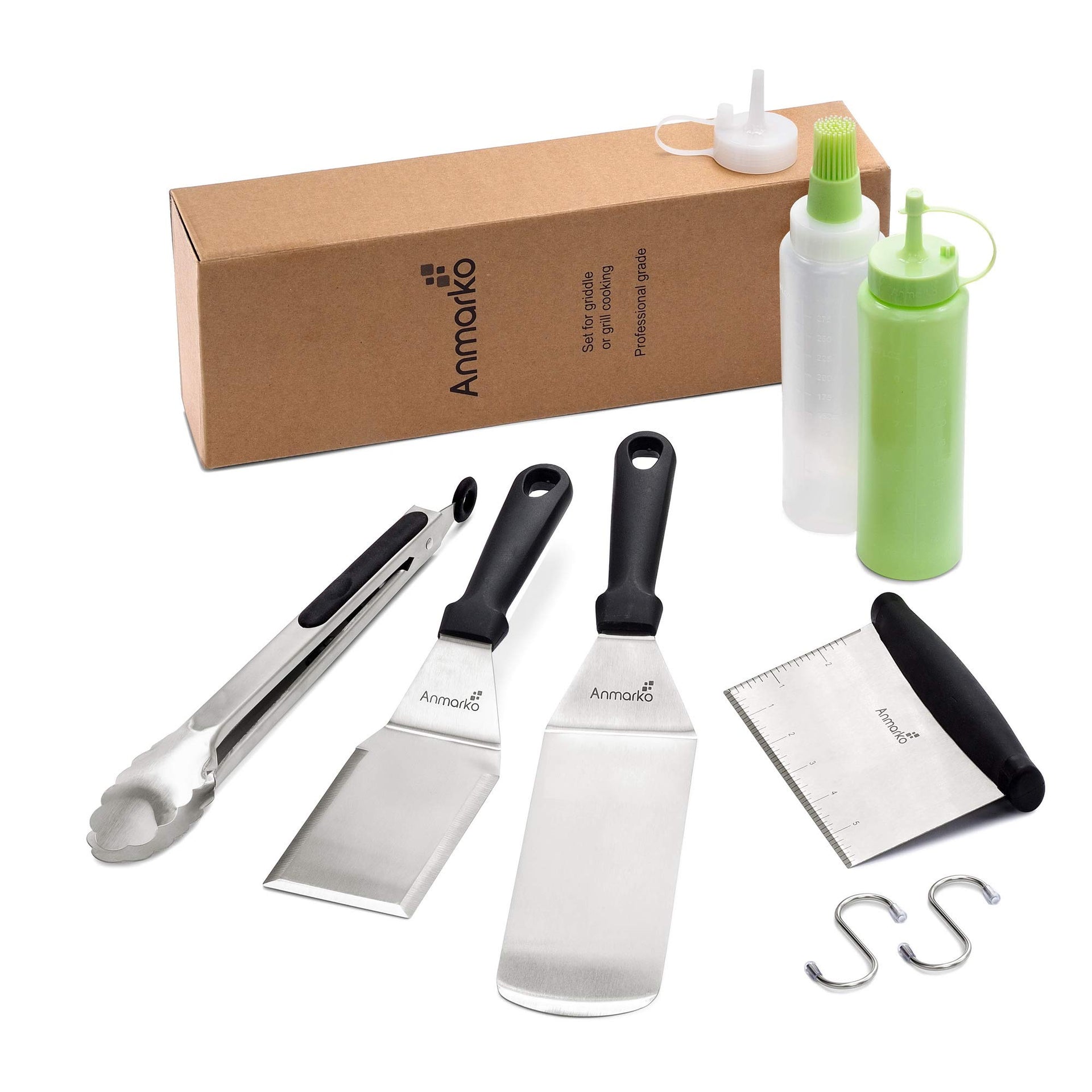 Metal Spatula Set Stainless Steel and Scraper (6 Count)