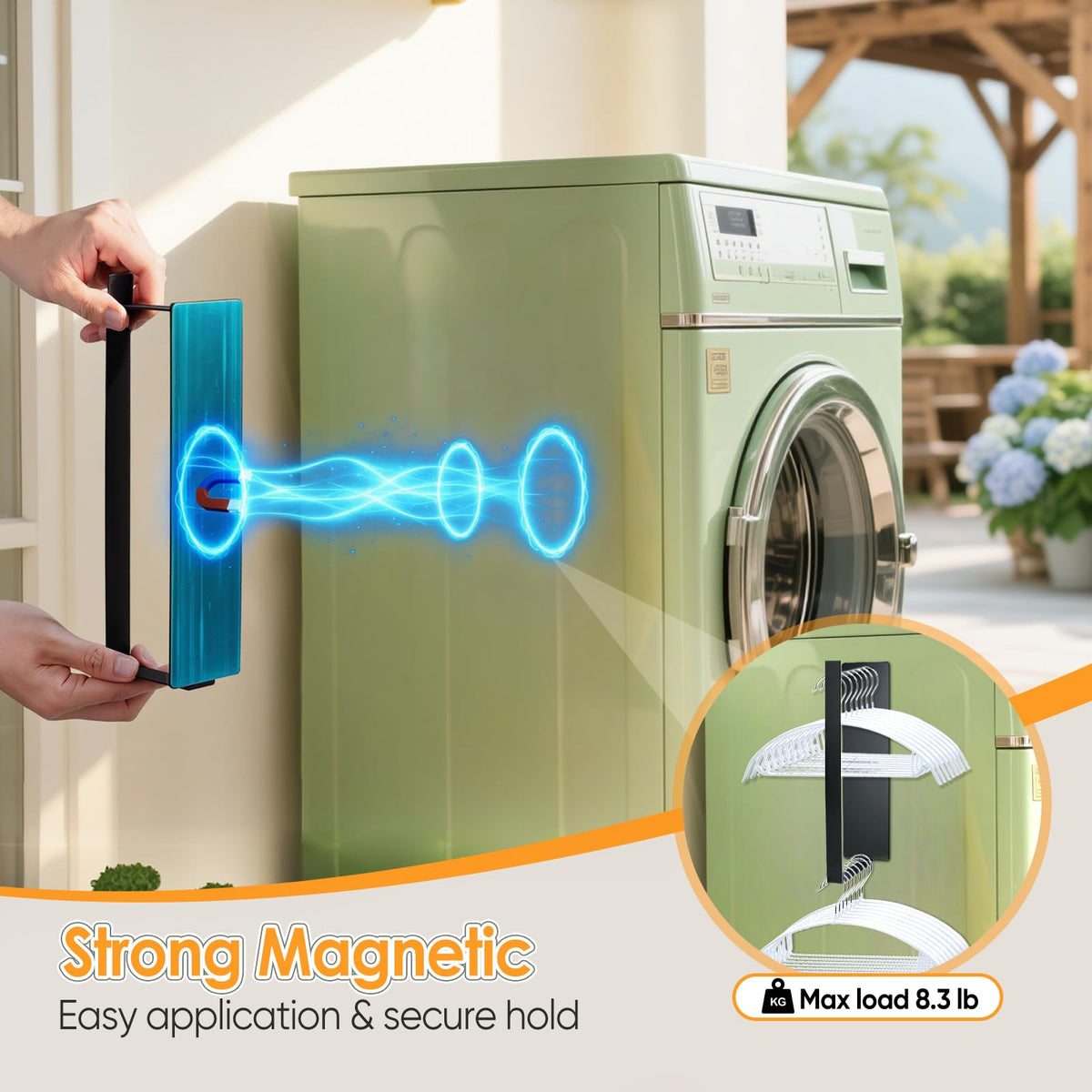 Magnetic Hanger Organizer for Washing Machine