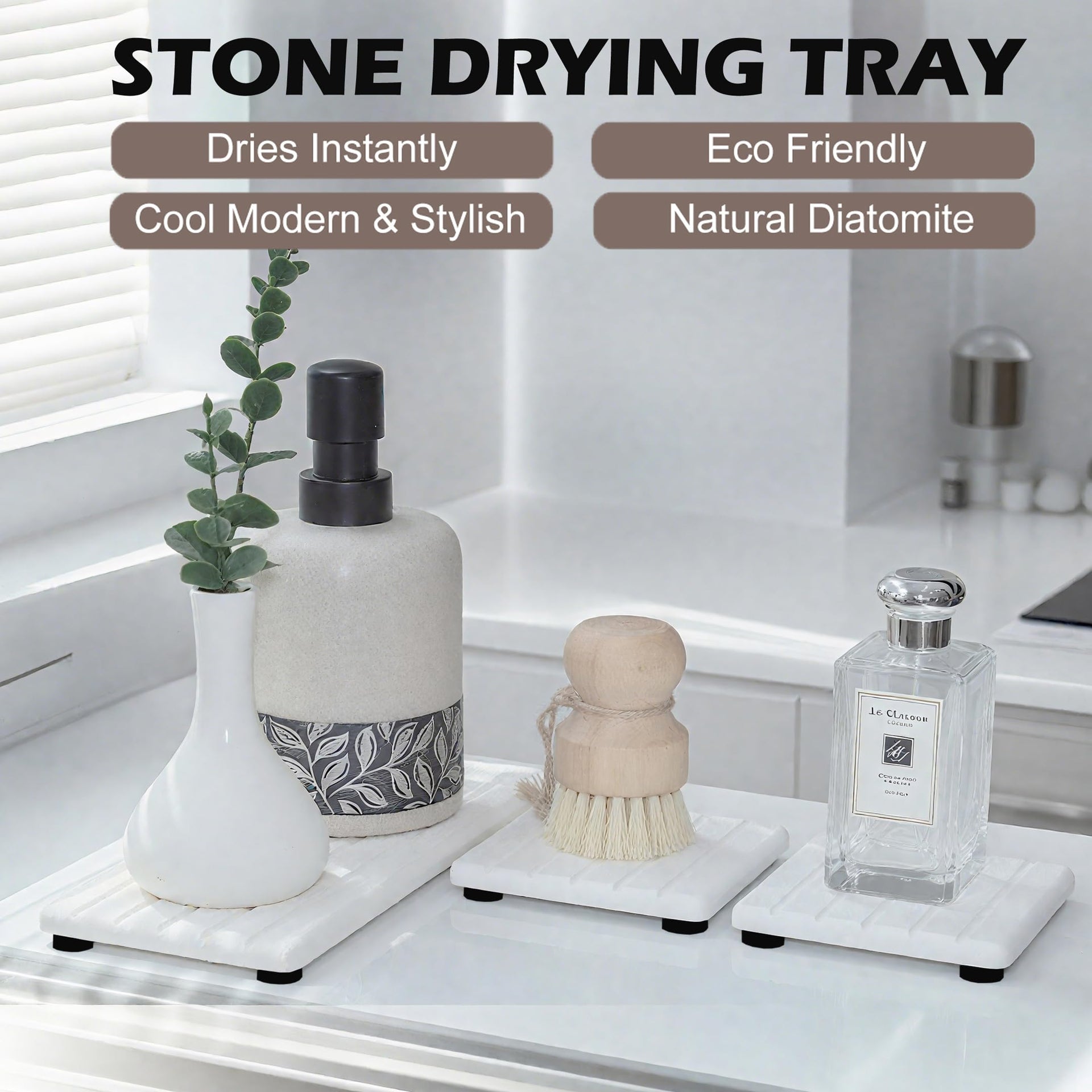 3PCS Stone Drying Tray (3 Count)