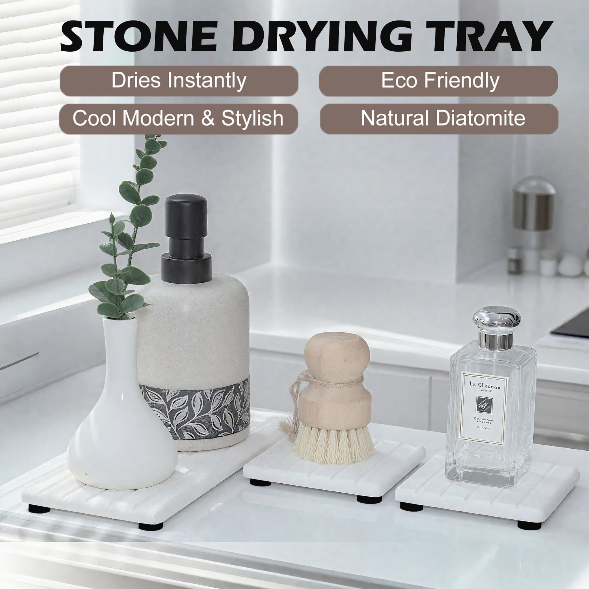 3PCS Stone Drying Tray (3 Count)