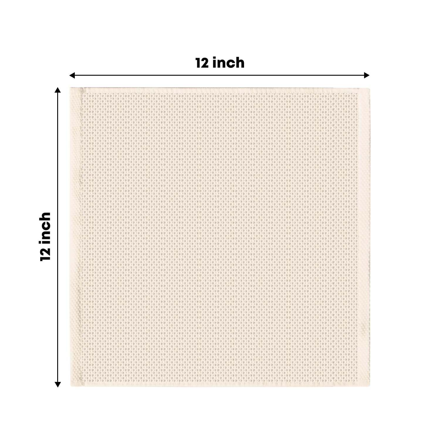 100% Cotton Beige Waffle Weave Kitchen Dish Cloths (6 Count)