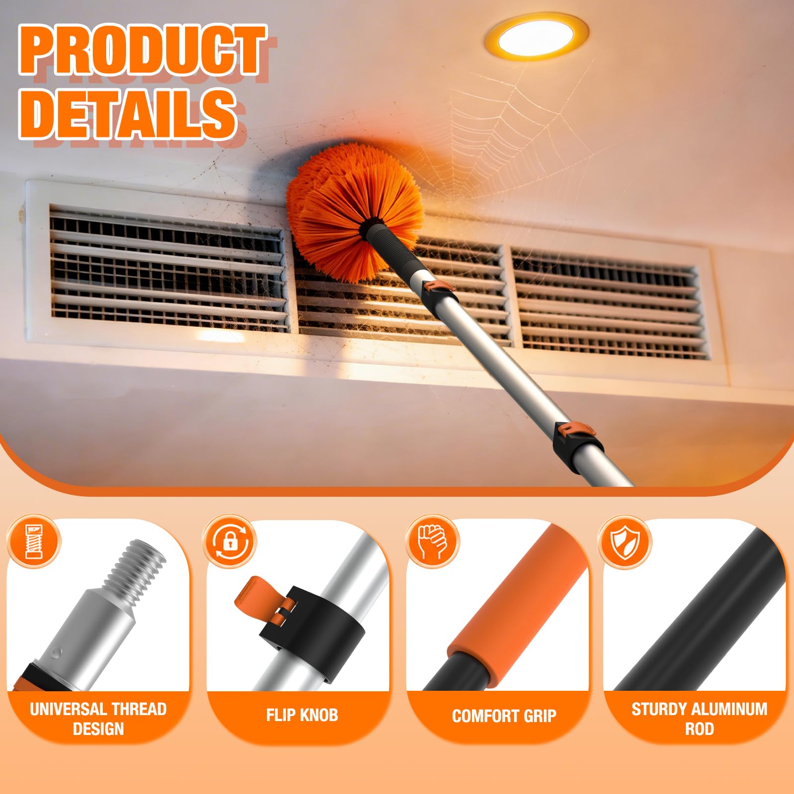 30FT Cobweb Duster with Extension Pole
