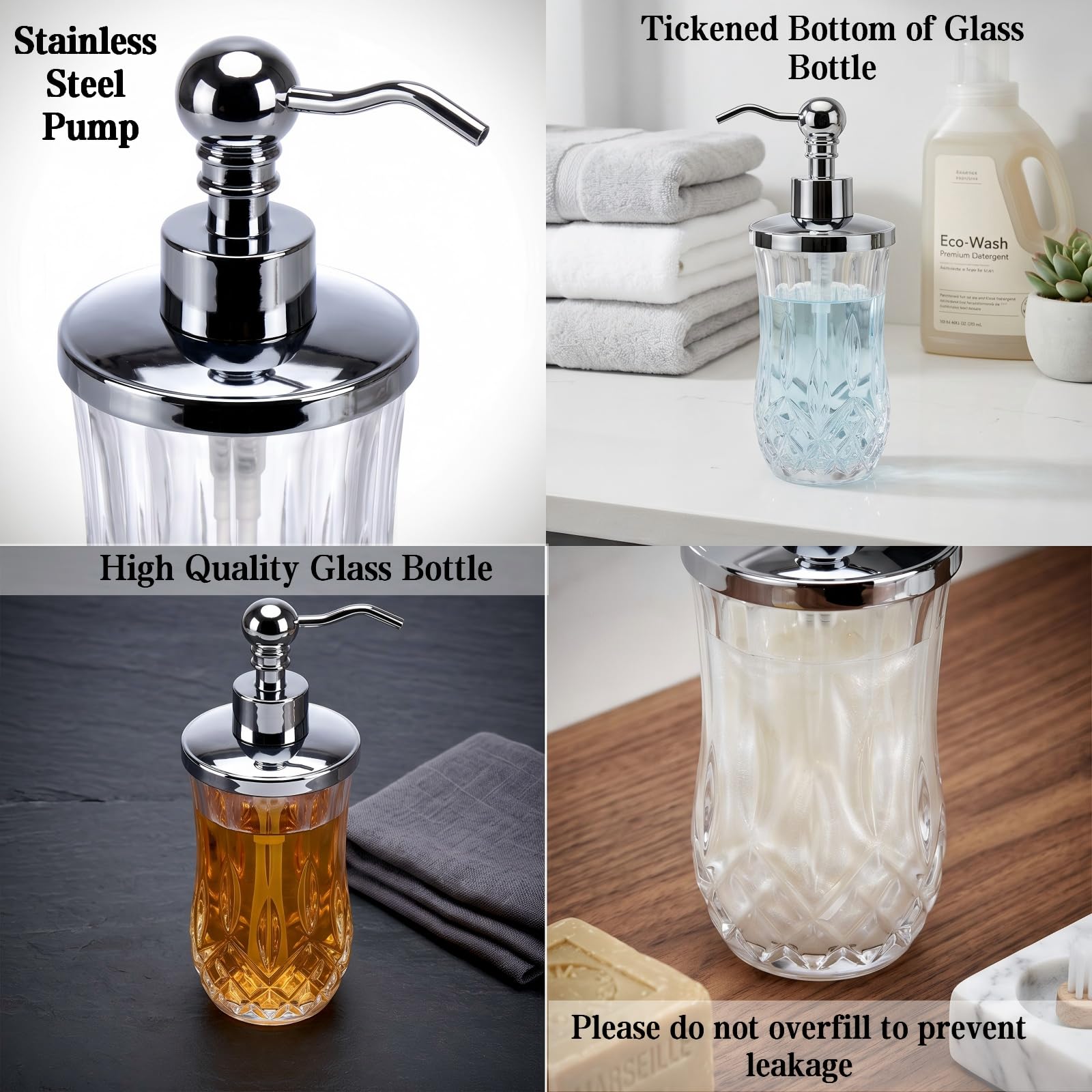 2 Pack 9Oz Clear Soap Dispenser (2 Count)