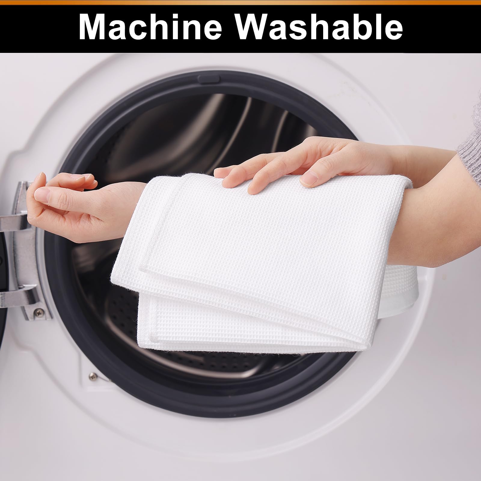 100% Cotton Waffle Weave Kitchen Towels (4 Count)