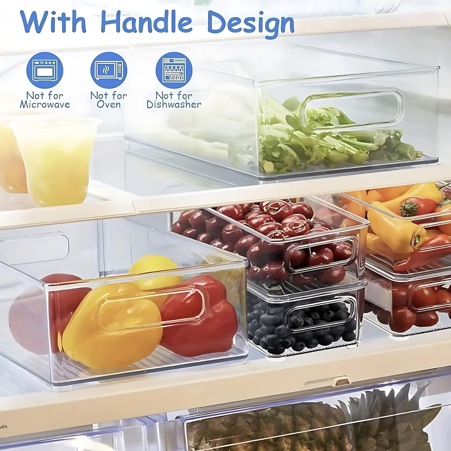 12 Pack Refrigerator Organizer Bins