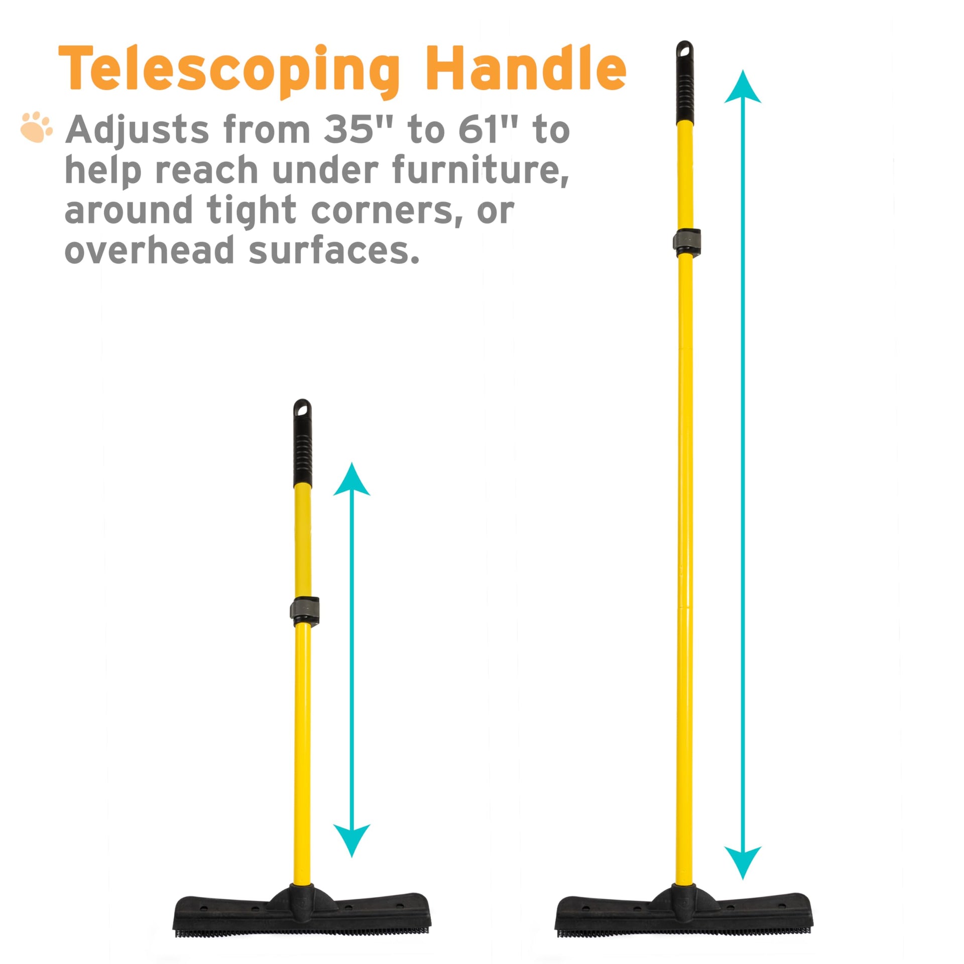 Pet Hair Removal Rubber Broom