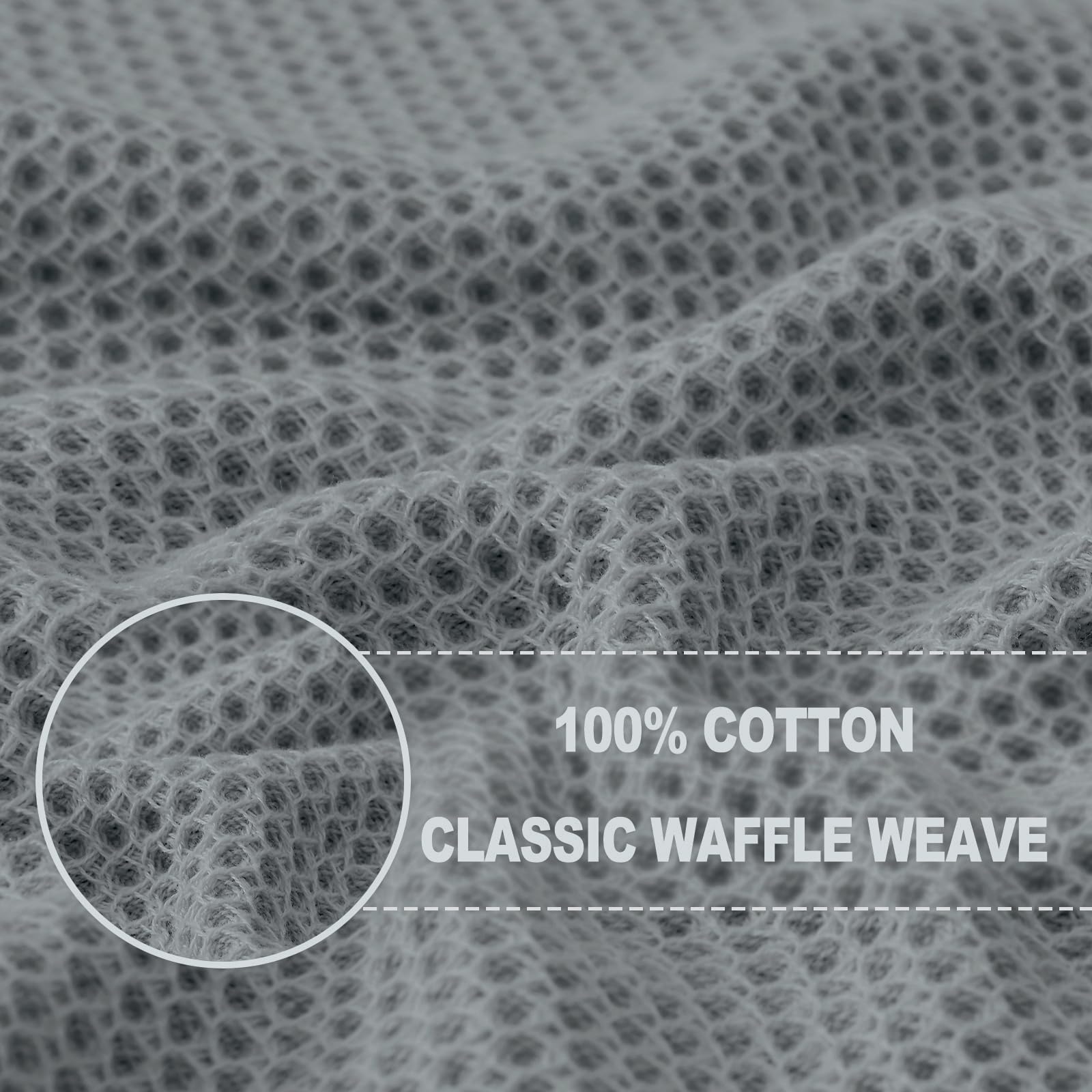 100% Cotton Waffle Weave Kitchen Dish Cloths 8 (8 Count)