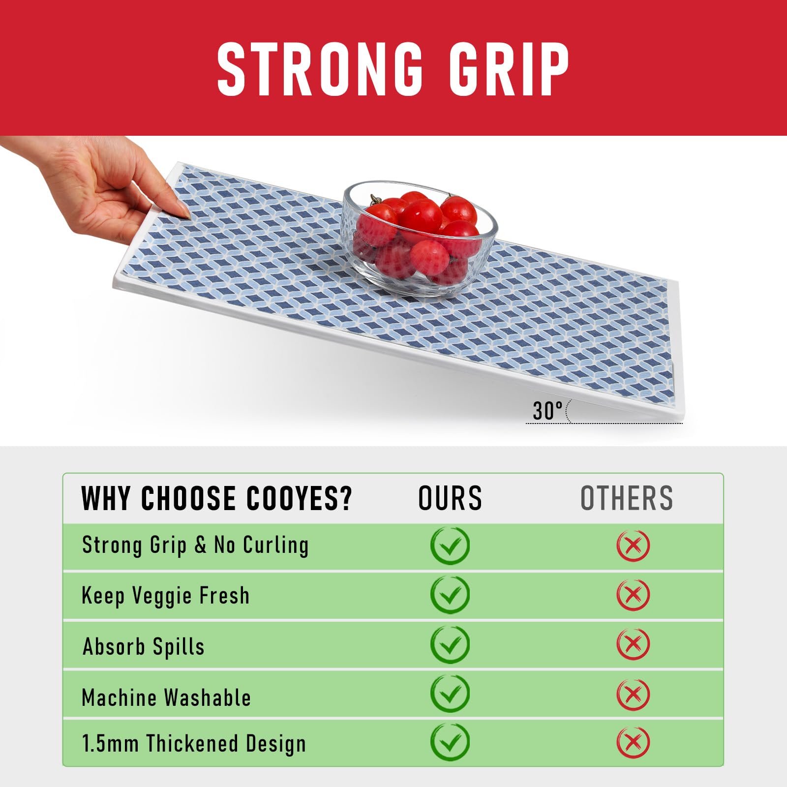 6 Pack Cloth Shelf Liners 17.7" × 24"