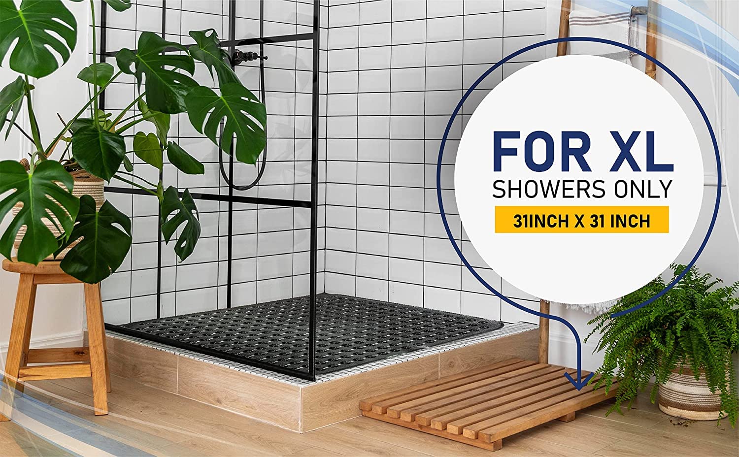 Extra Large Square Non Slip Shower Mat