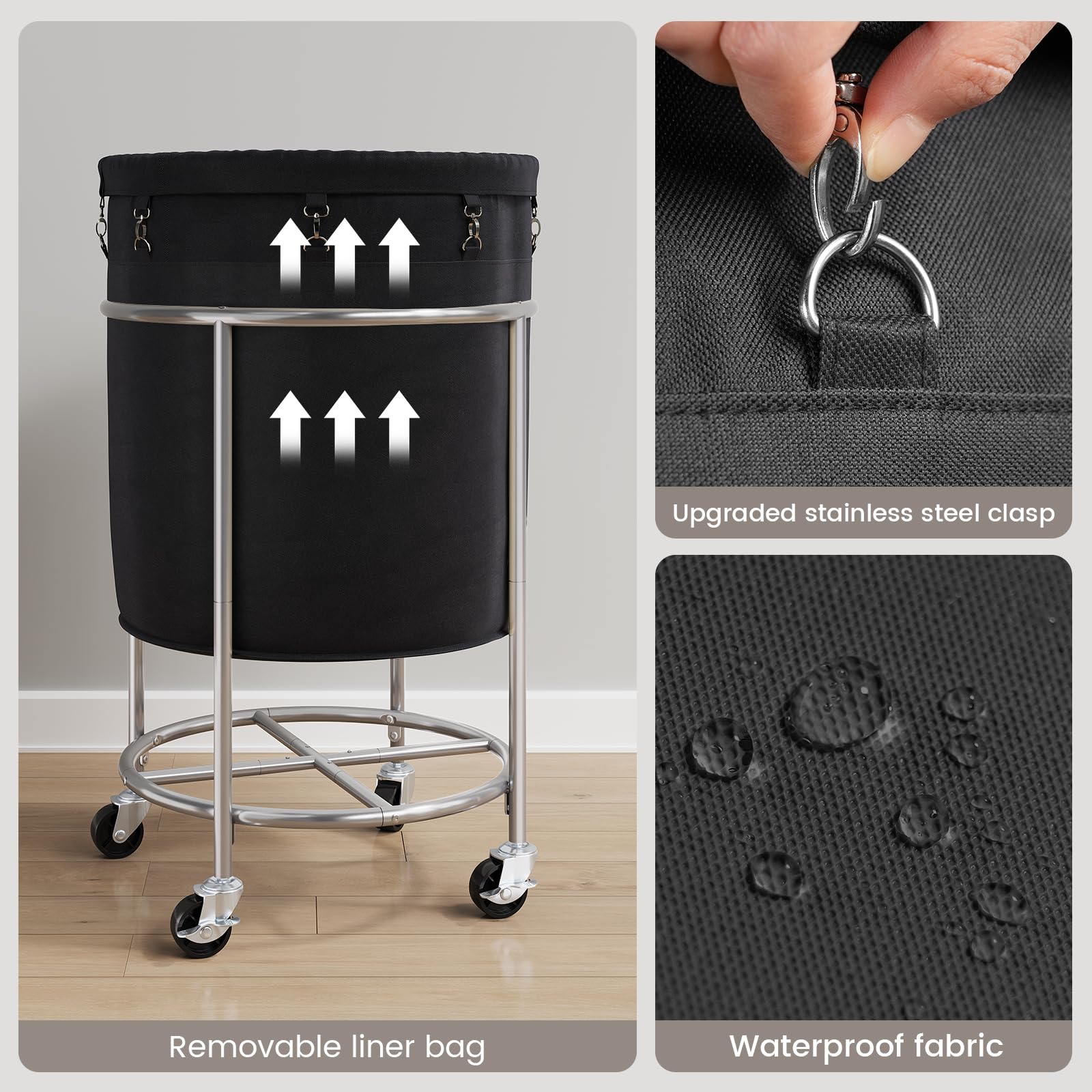 Laundry Basket with Wheels