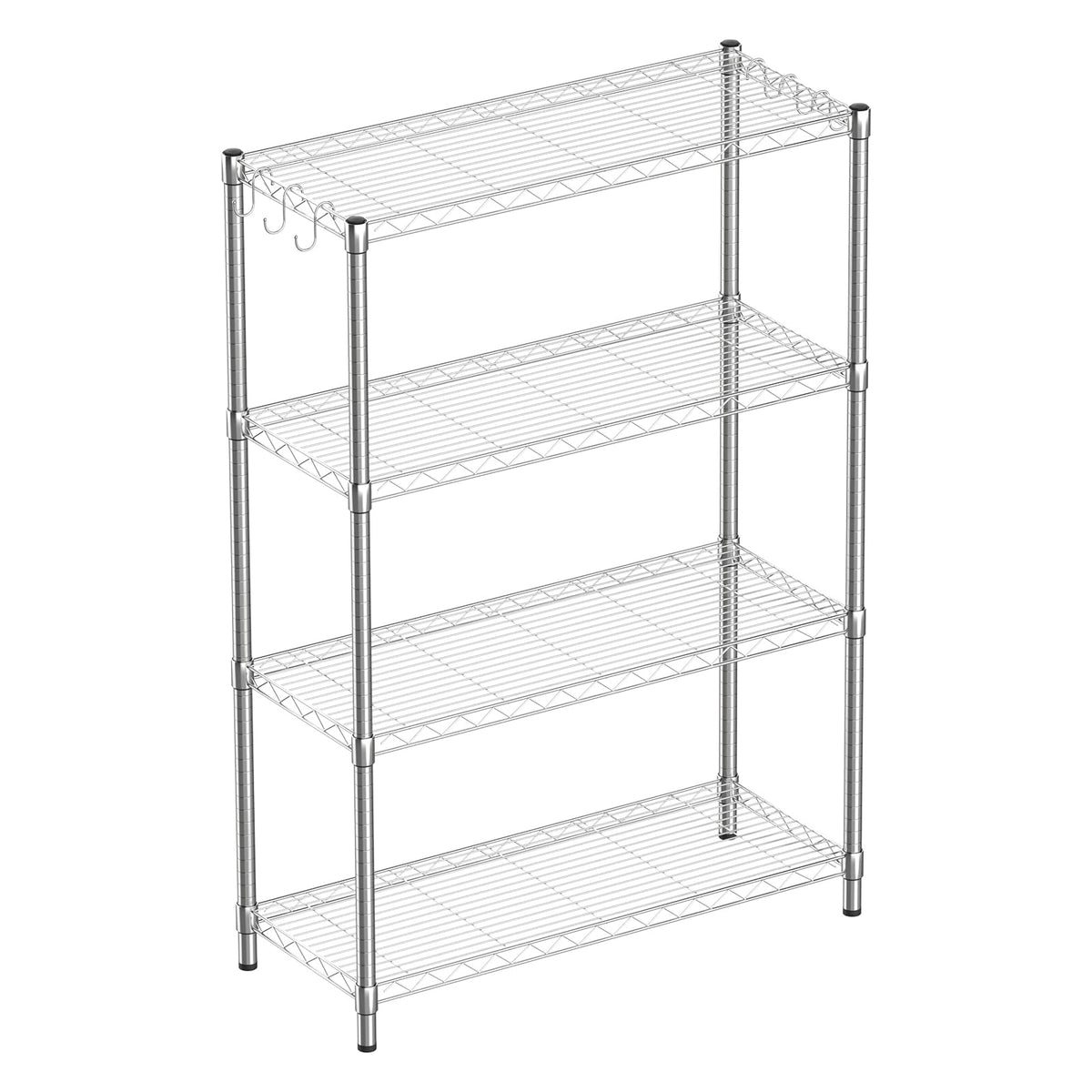 4 Shelf Adjustable Metal Wire Shelving
