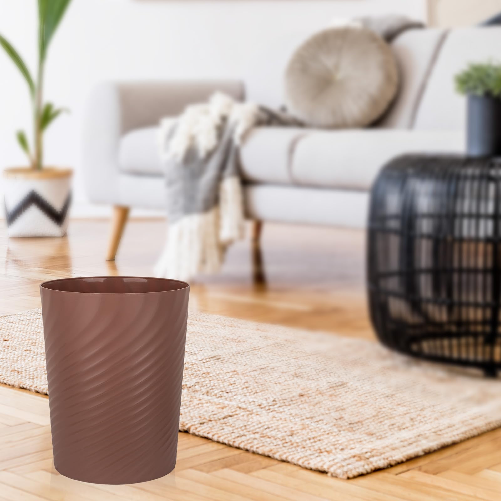 Plastic Small Bathroom Trash Can Wastebasket Garbage Can