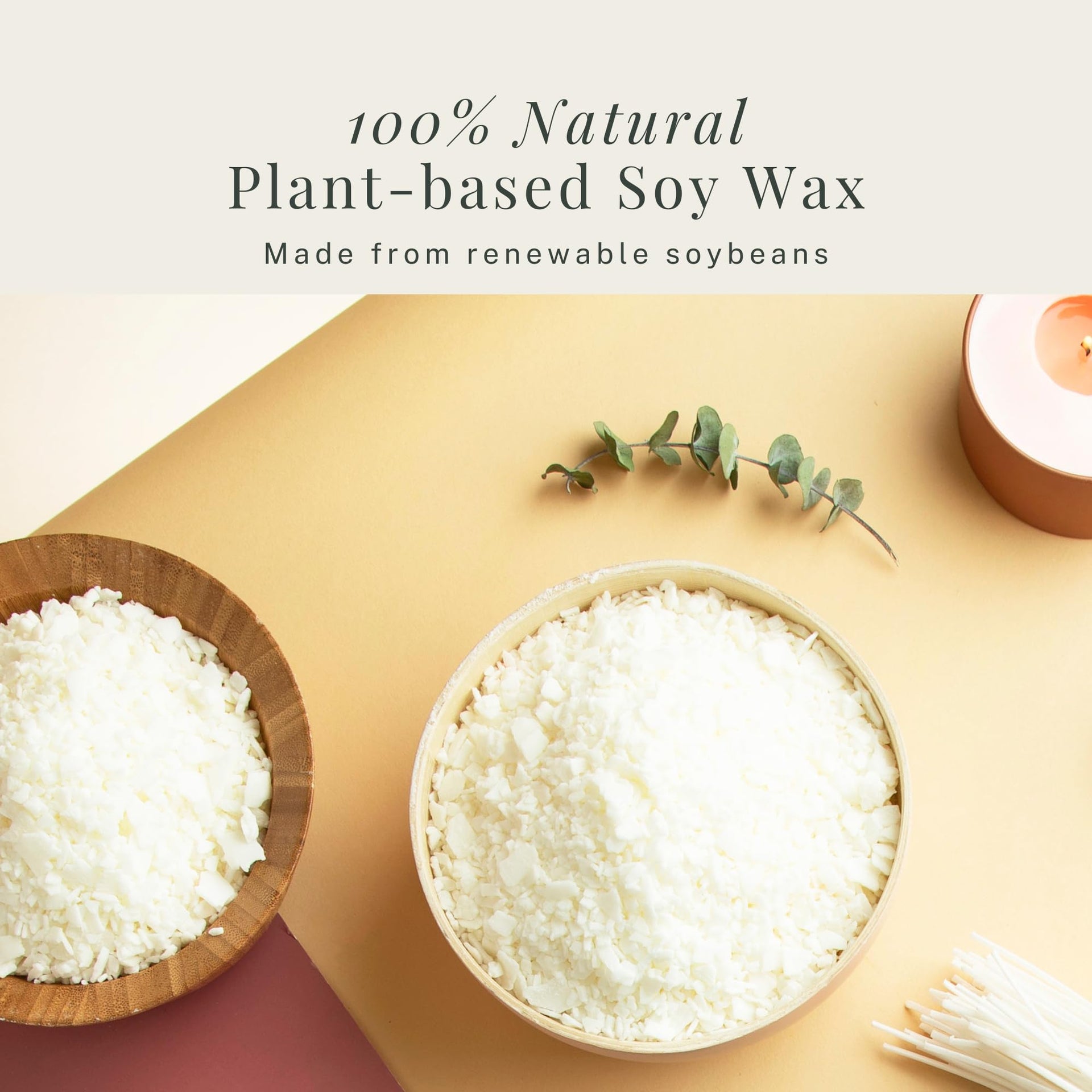 Organic Soy Candle Wax for Candle Making (15 Count)