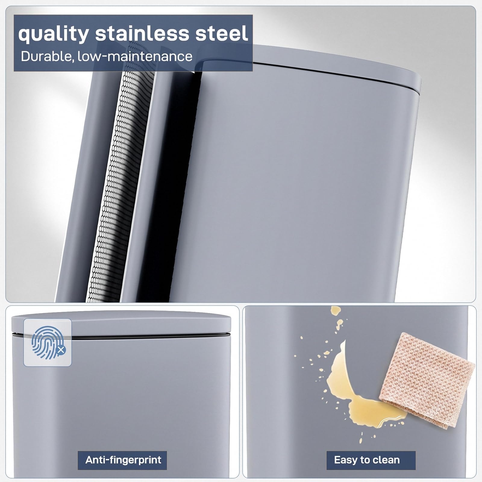 13.2 Gal Step Kitchen Trash Can