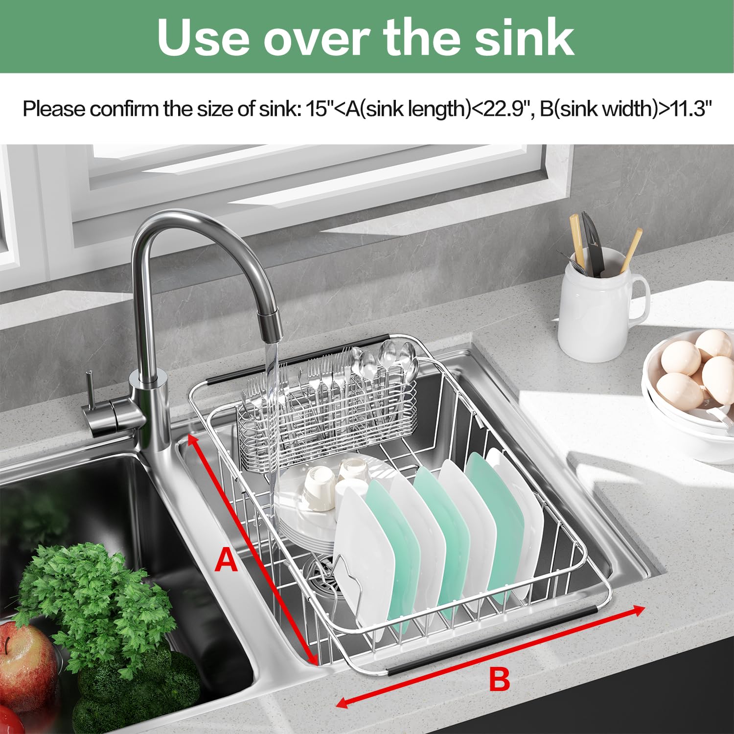 Large Sink Dish Drying Rack