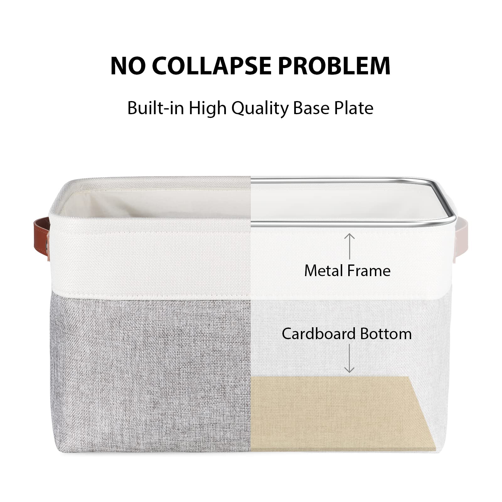 Fabric Storage Baskets for Shelves (4 Count)