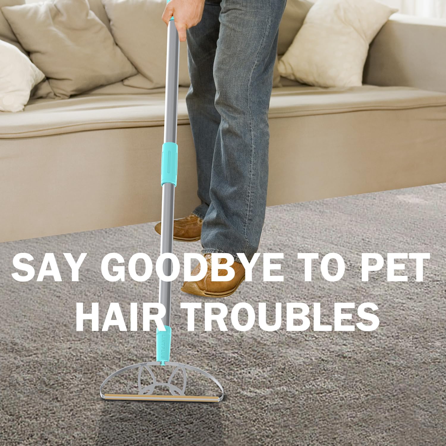 63“Ultra Long Carpet Rake by LINTPLUS