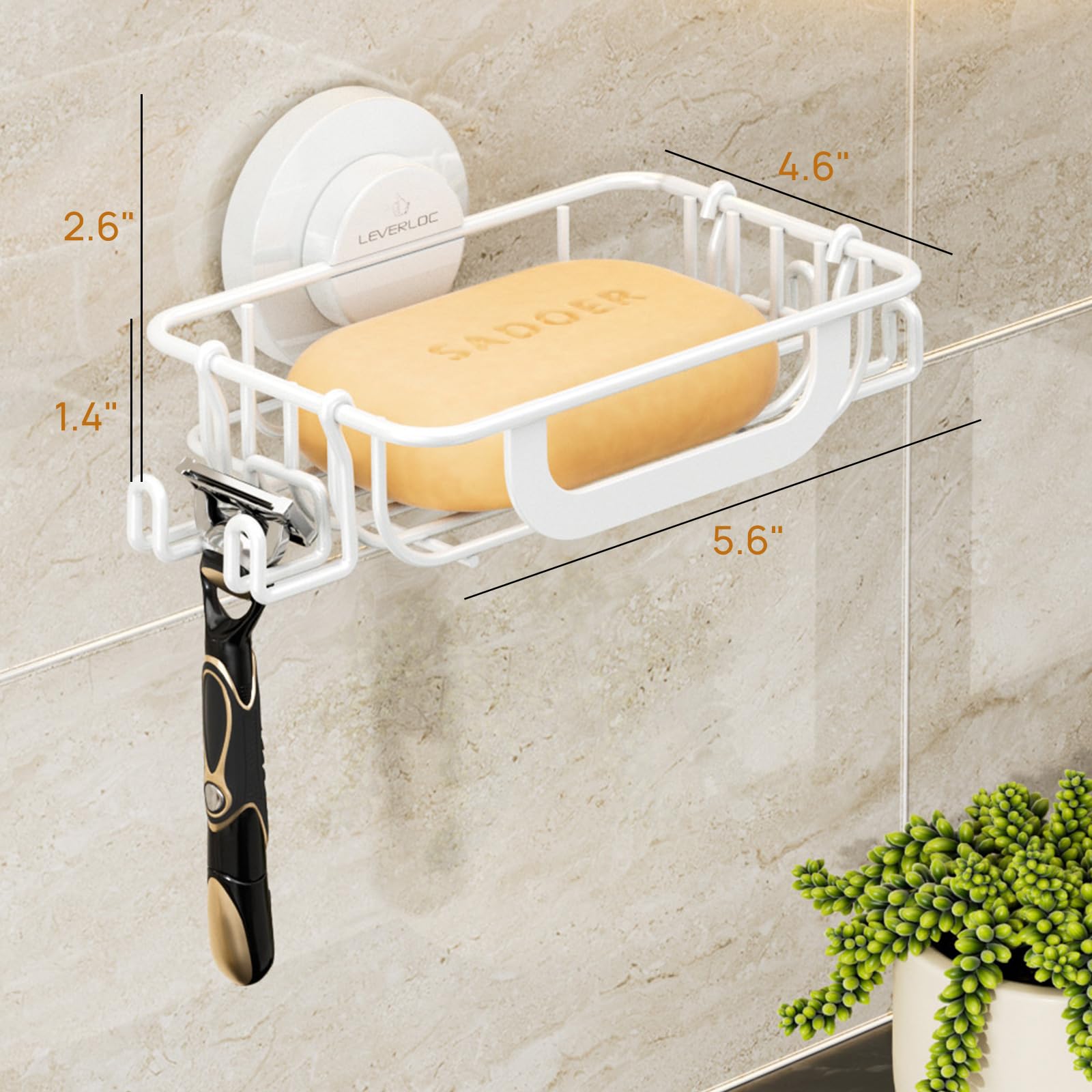 Bar Soap Holder with Hooks