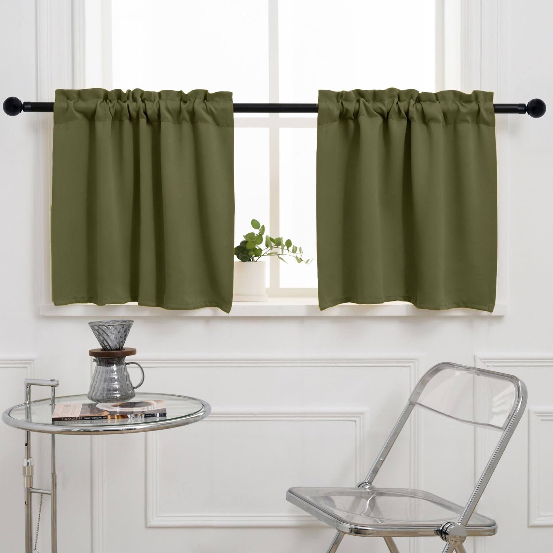Blackout Kitchen Curtain 24 Inches Long