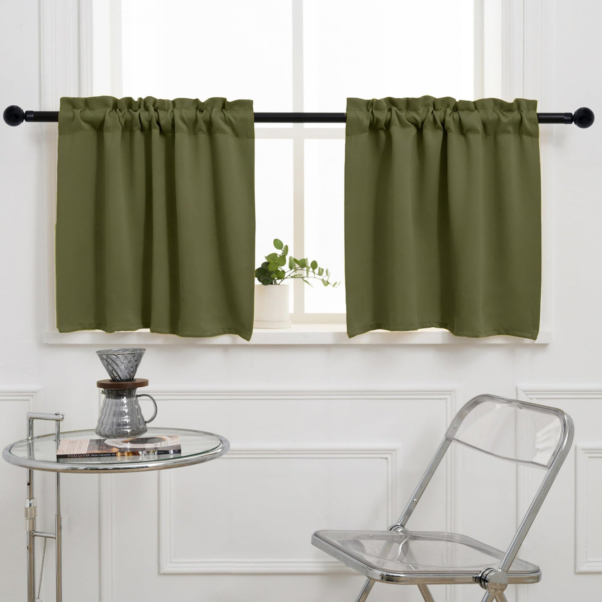 Blackout Kitchen Curtain 20 Inches Long