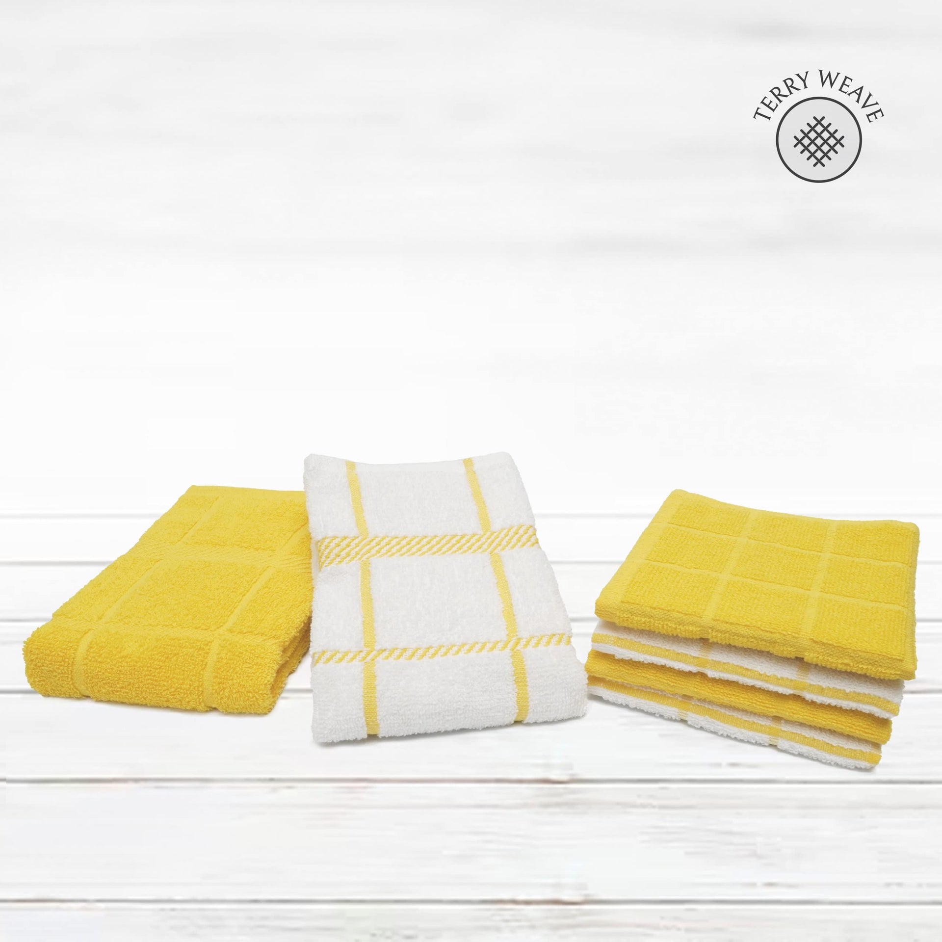 100% Cotton Terry Dish Cloth & Dish Towel (6 Count)