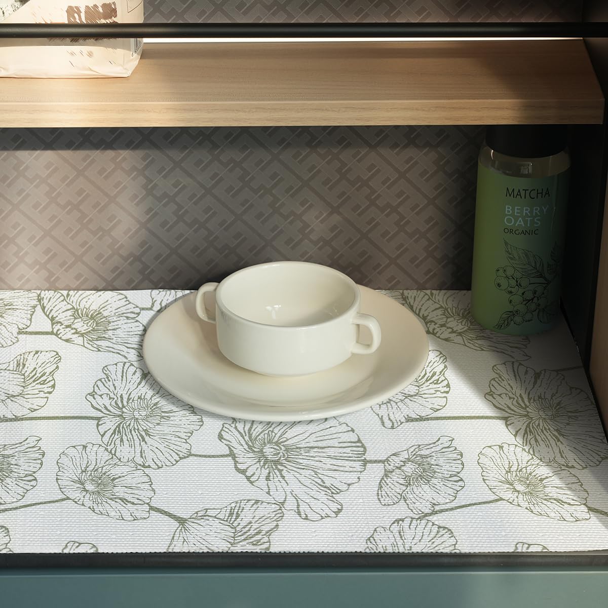 Lotus Shelf Liner for Cabinets Kitchen Drawer Liners 12in x 10ft