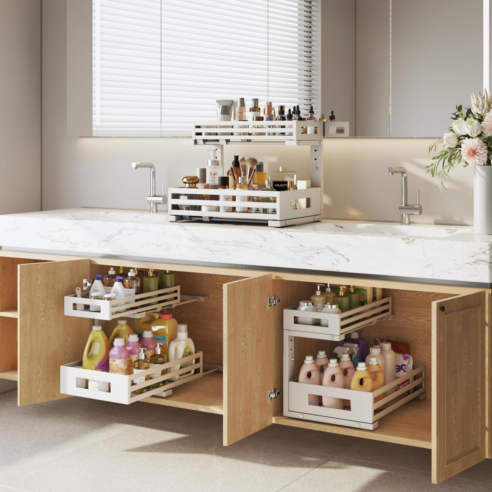 2 Pack Under Sink Organizers and Storage (2 Count)