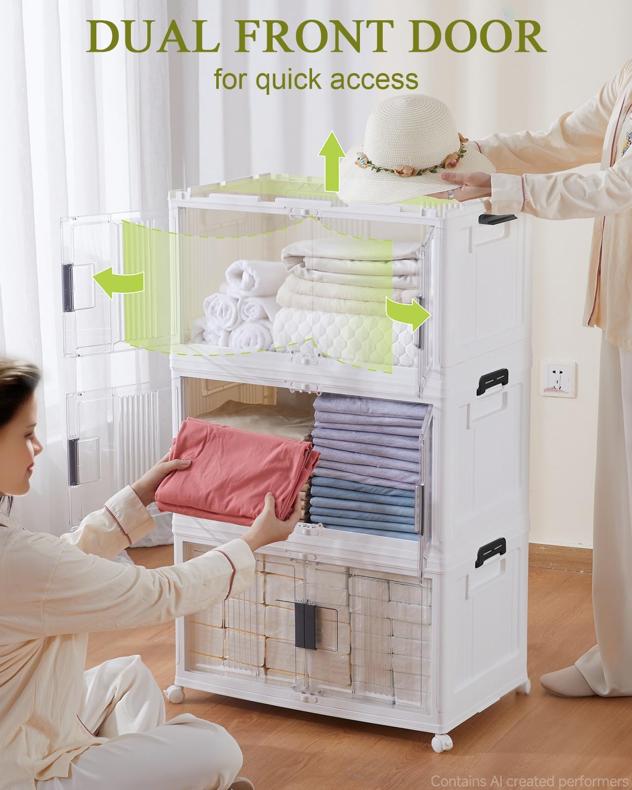 76QT Storage Bins with Lids for Home
