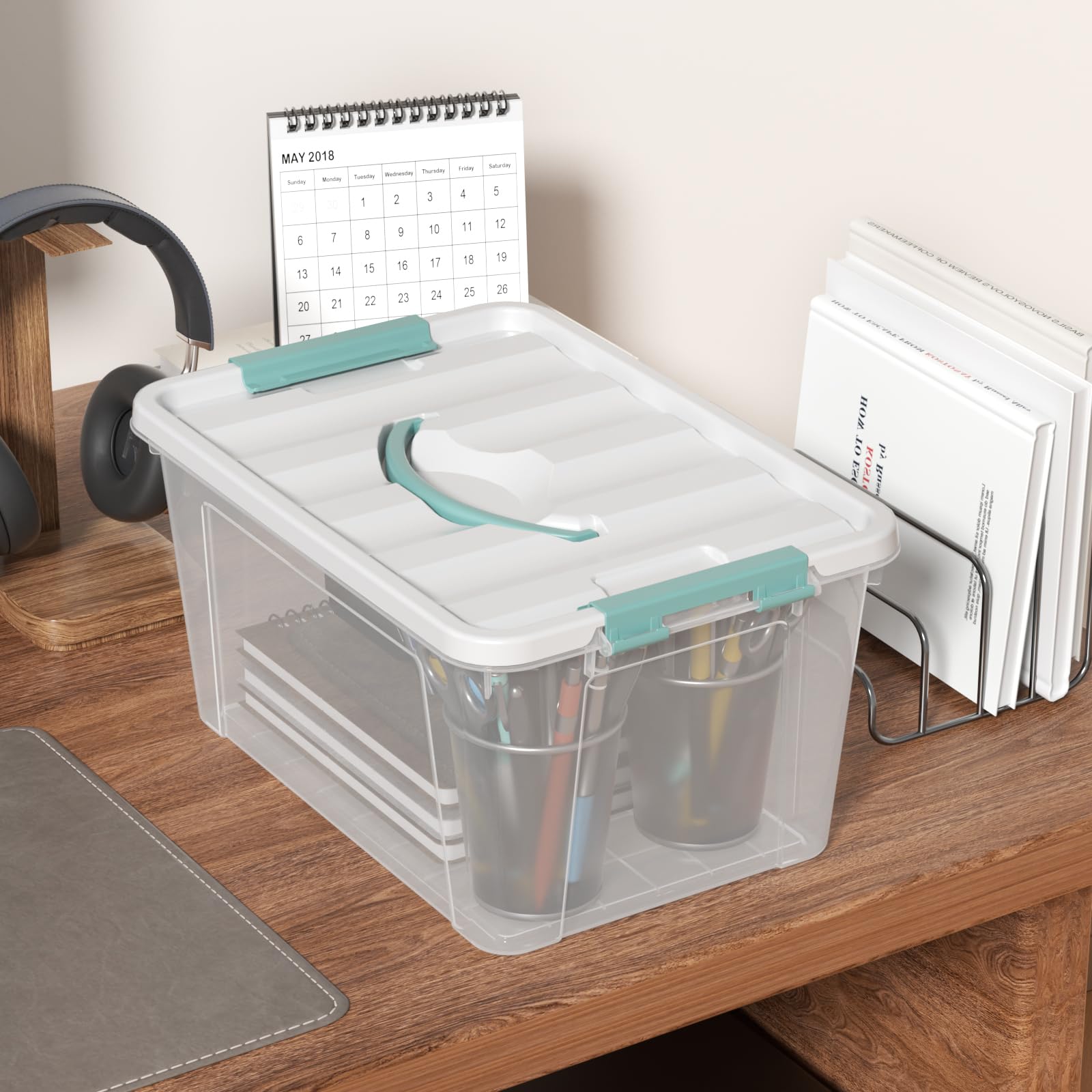 14 Qt Clear Storage Bin with Lid