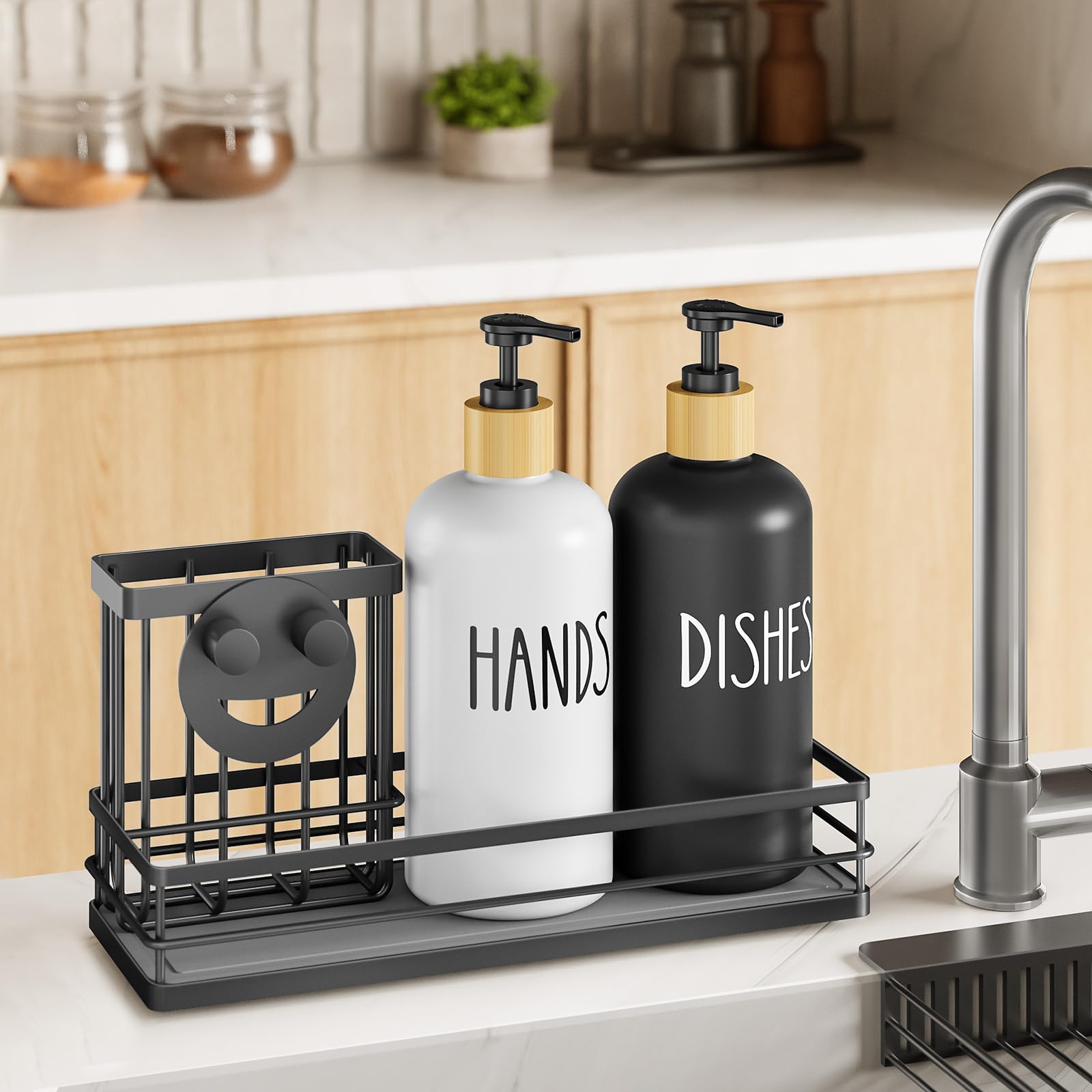 Kitchen Dish Soap Dispenser Set