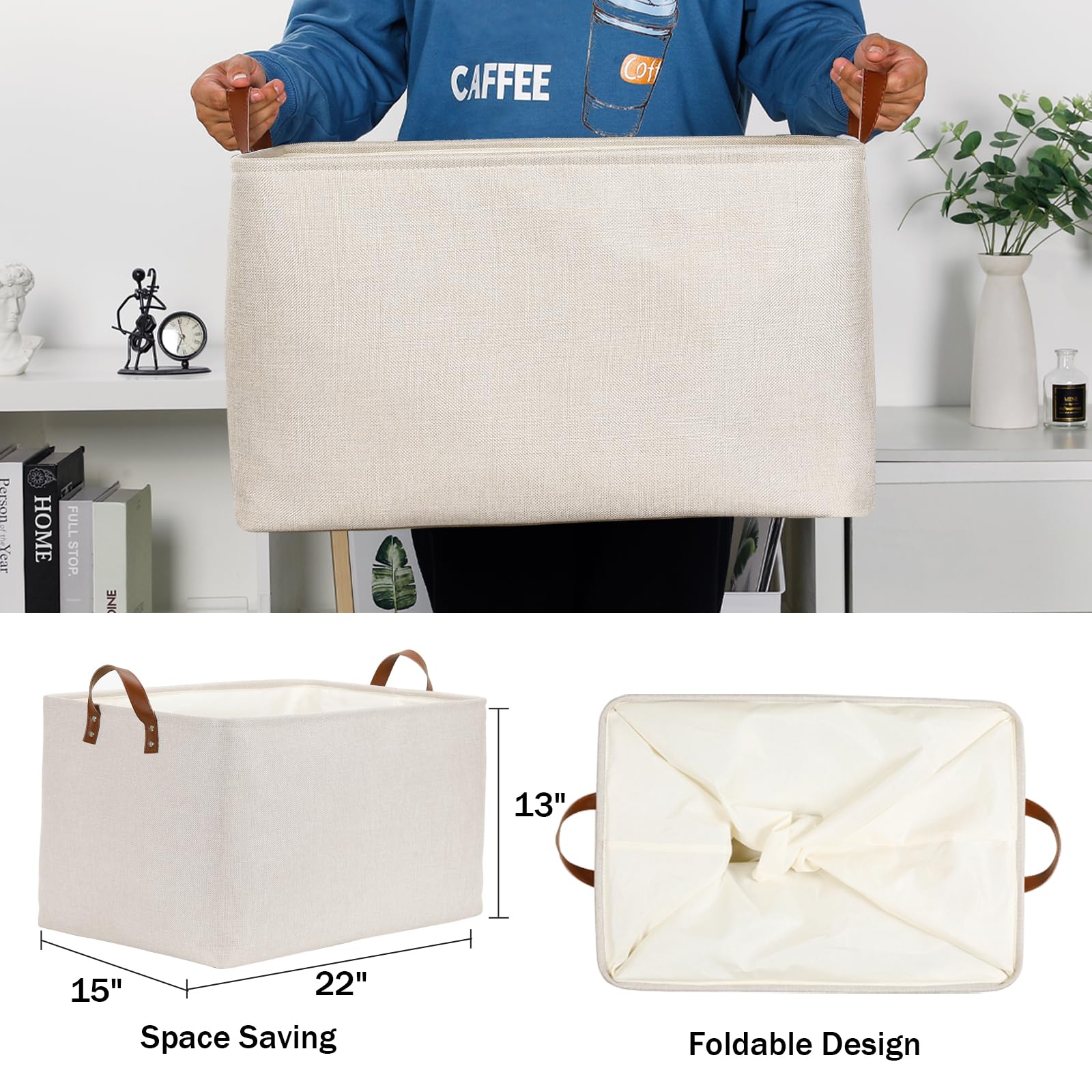 Beige Storage Baskets for Organizing