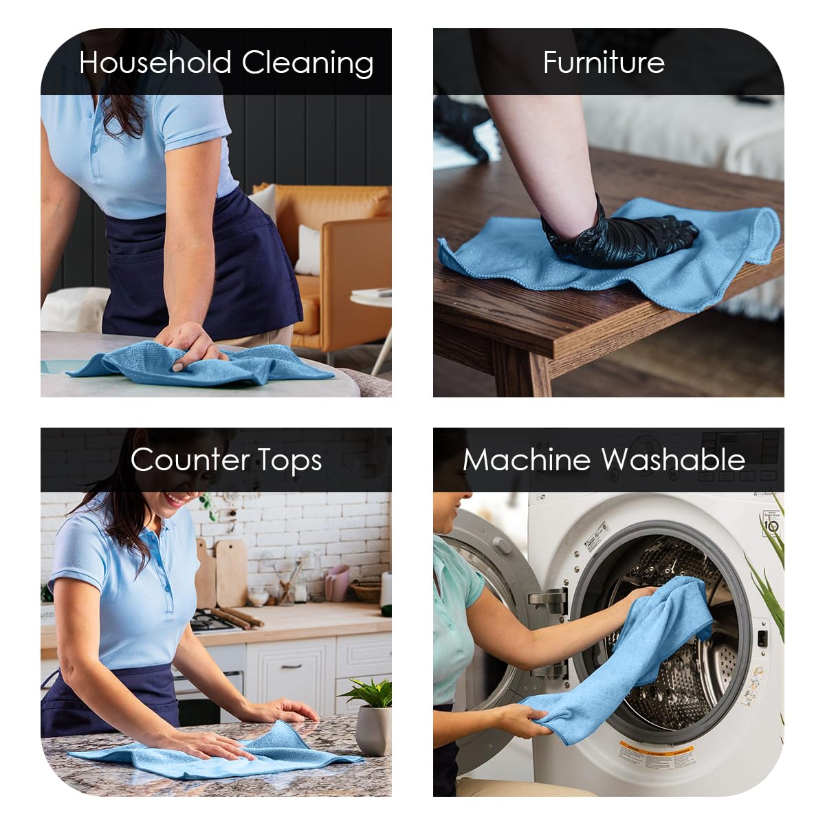 Microfiber Cleaning Cloths (48 Count) - ModHome Supplies