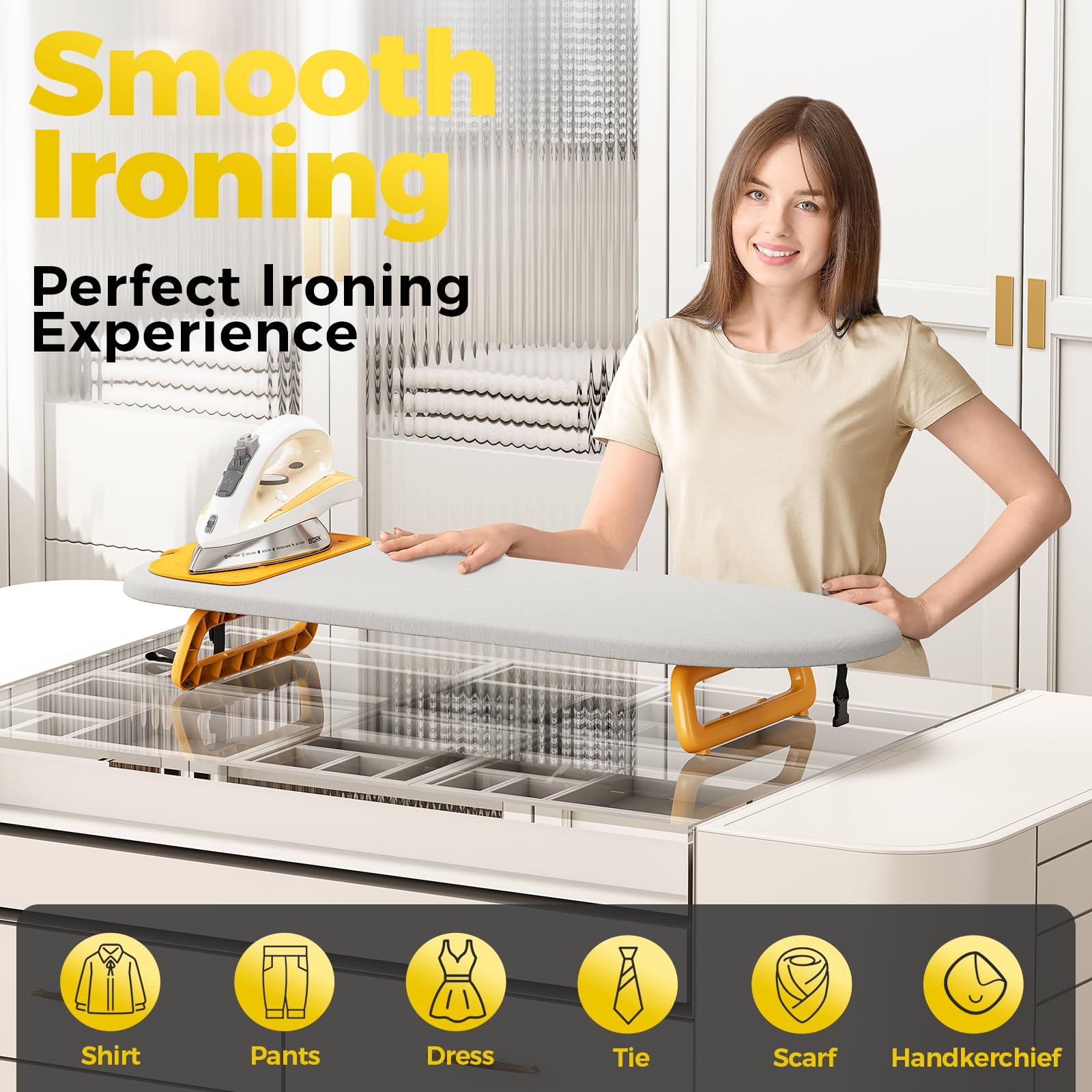 Small Ironing Board with Iron Mat