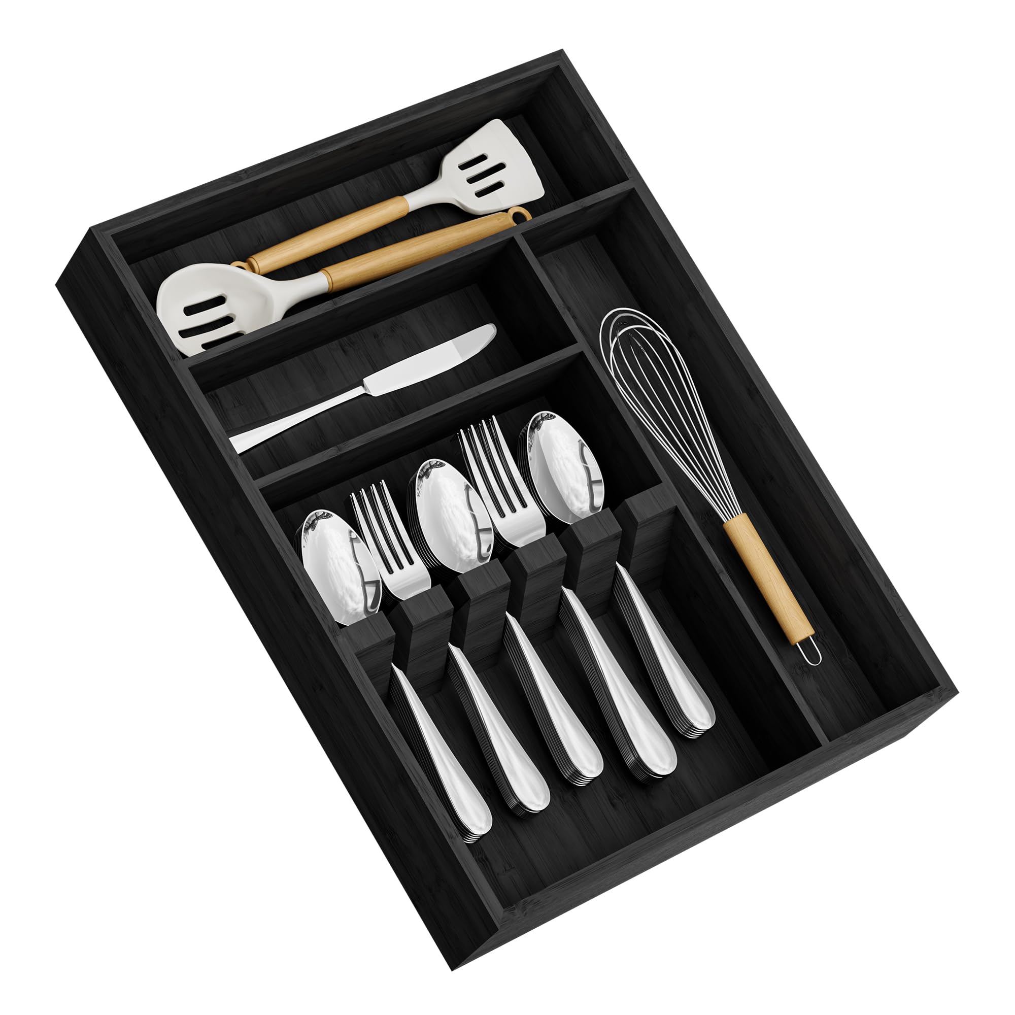 ofidra Bamboo Silverware Organizer