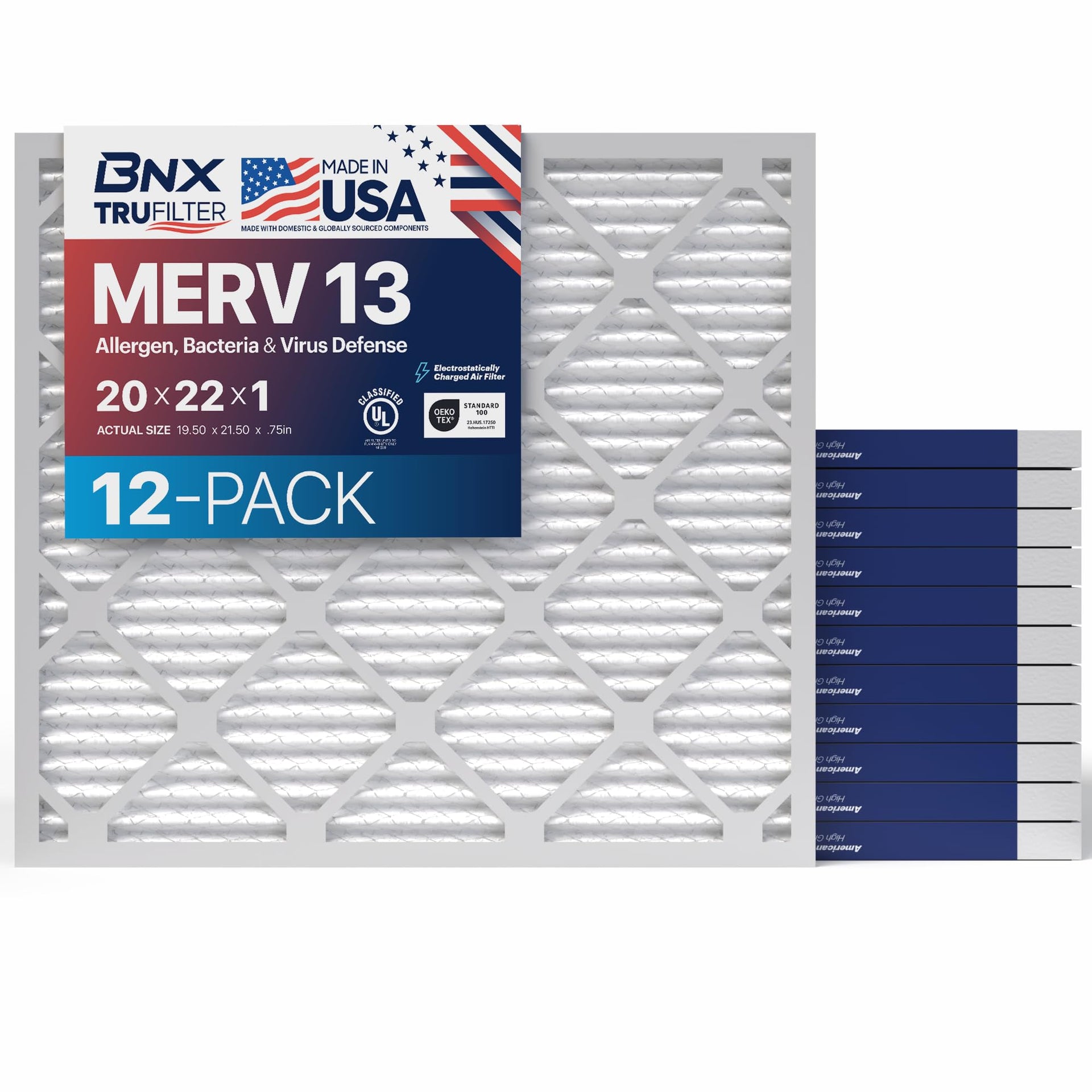 TruFilter 20x22x1 Air Filter MERV 13 (12 Count)