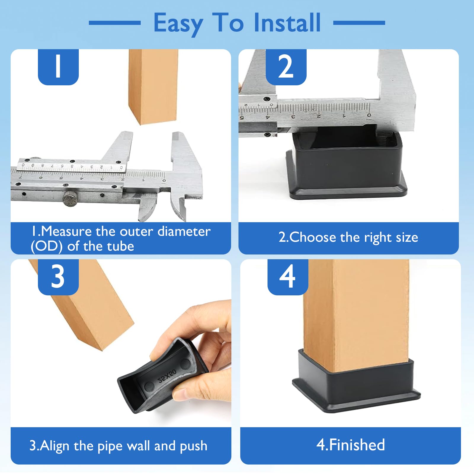 4 Pcs 1" x 1 1 (4 Count)