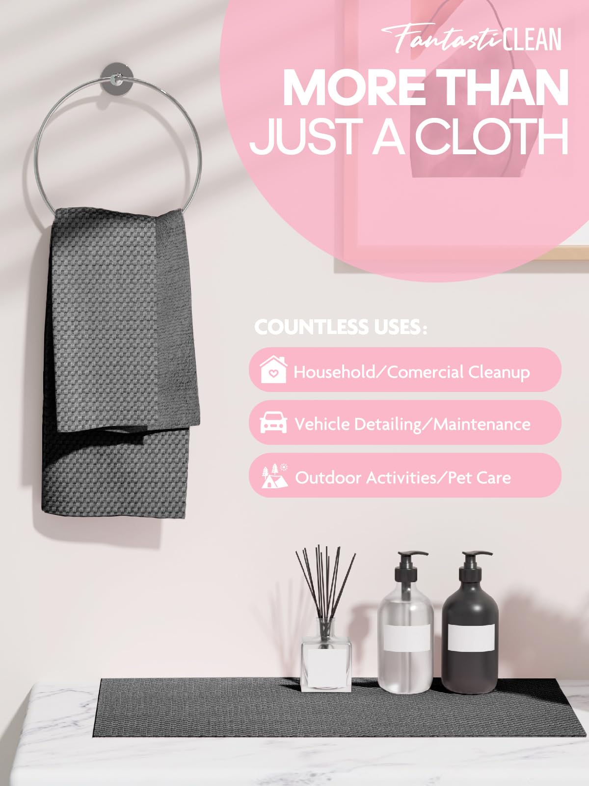 Microfiber Cleaning Cloth Roll (24 Count)
