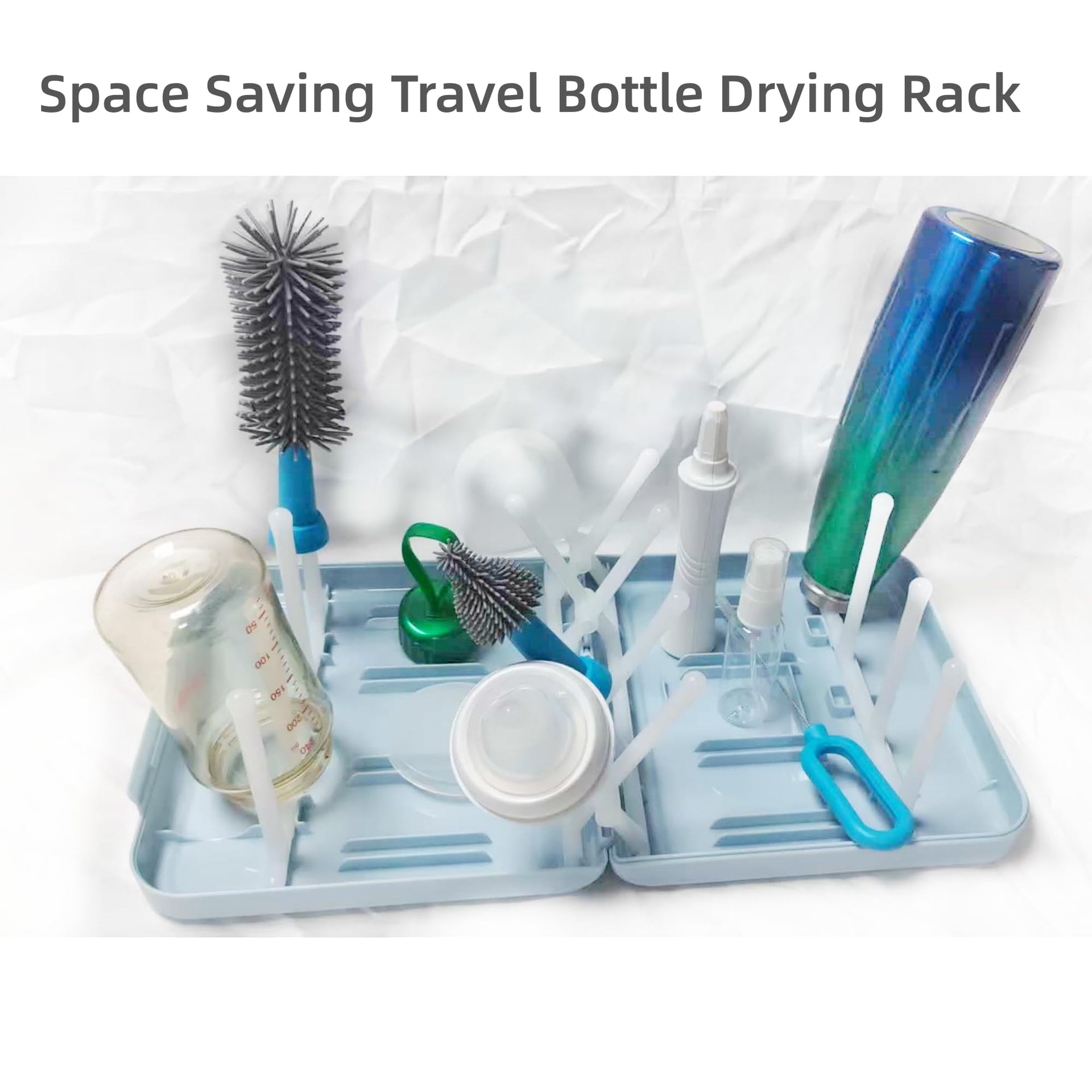 Travel Bottle Drying Rack Space Saving