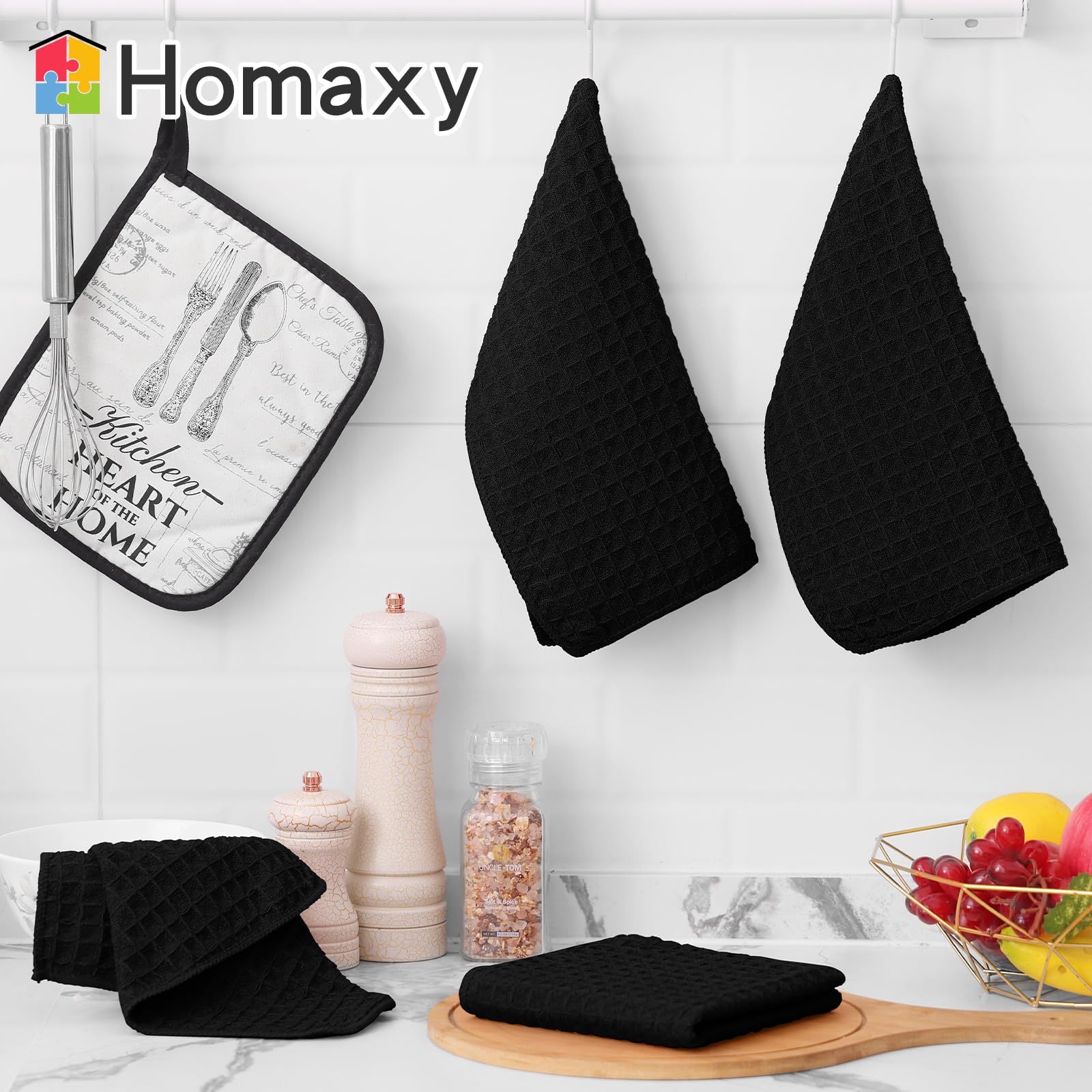 Microfiber Kitchen Towels and Dishcloths Sets (12 Count)
