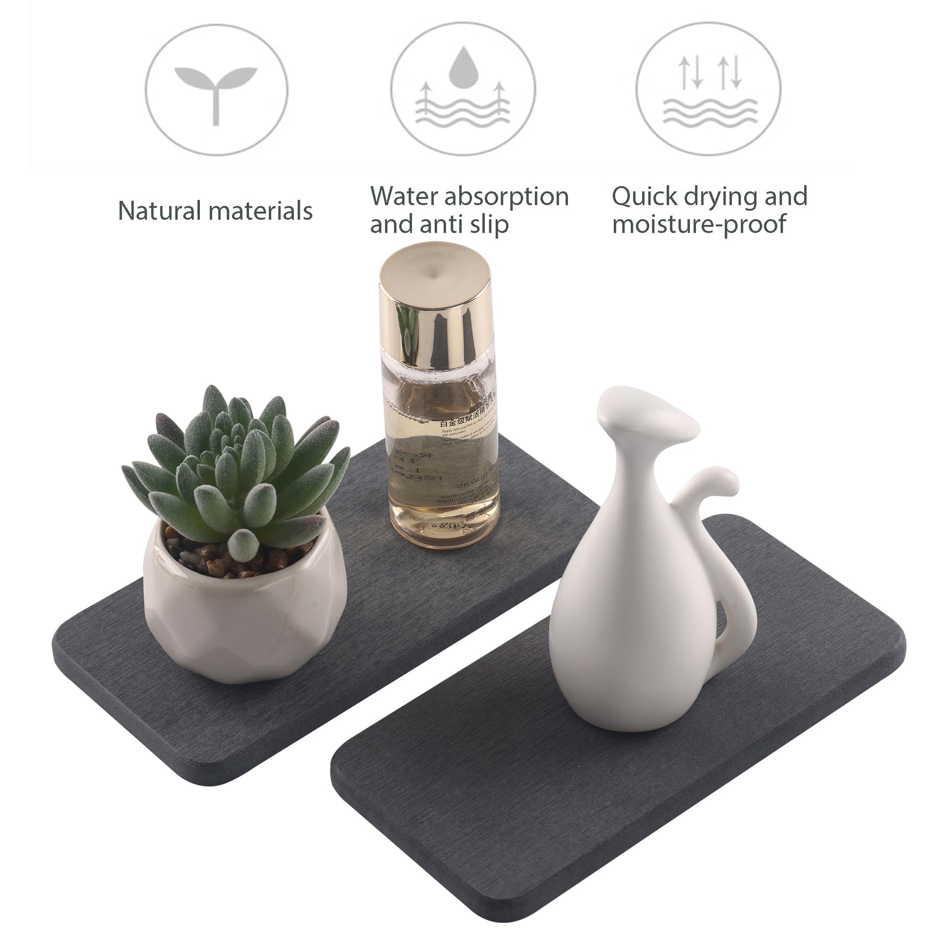 2 Pcs Sink Stone Soap Trays (2 Count)