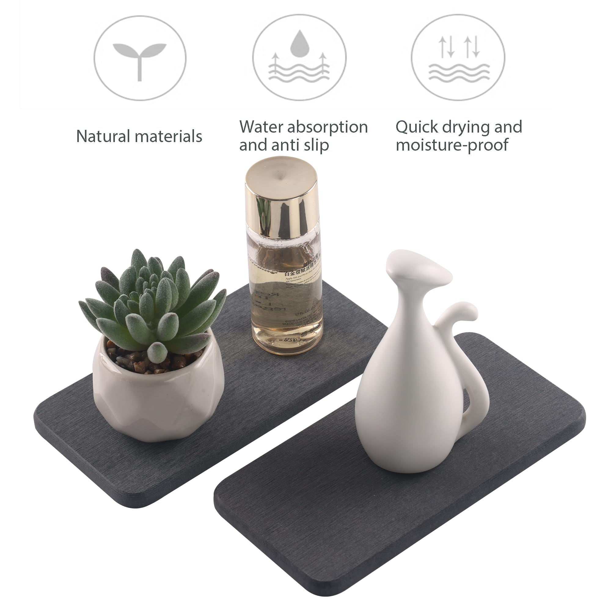 2 Pcs Sink Stone Soap Trays (2 Count)