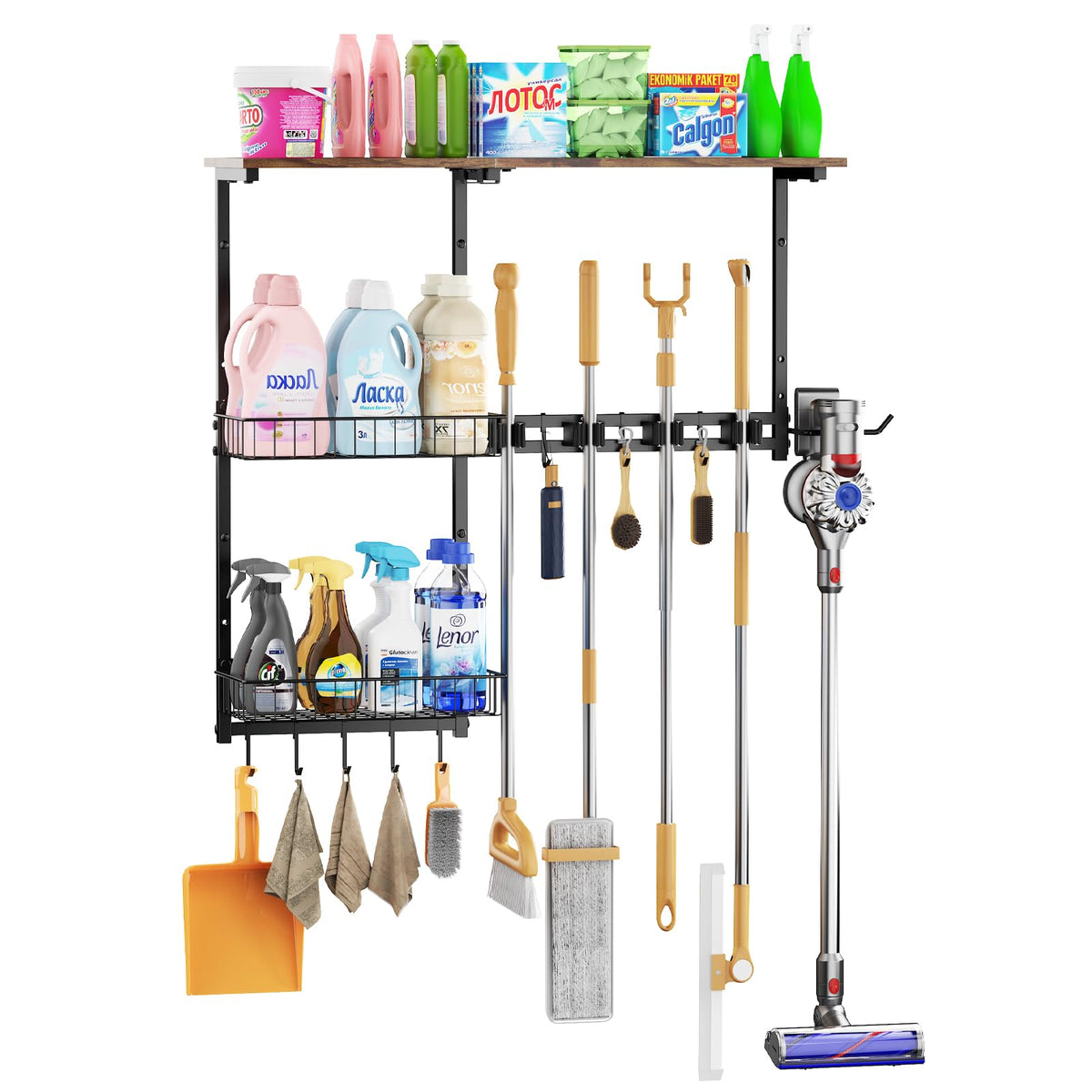 Broom Holder Wall Mount